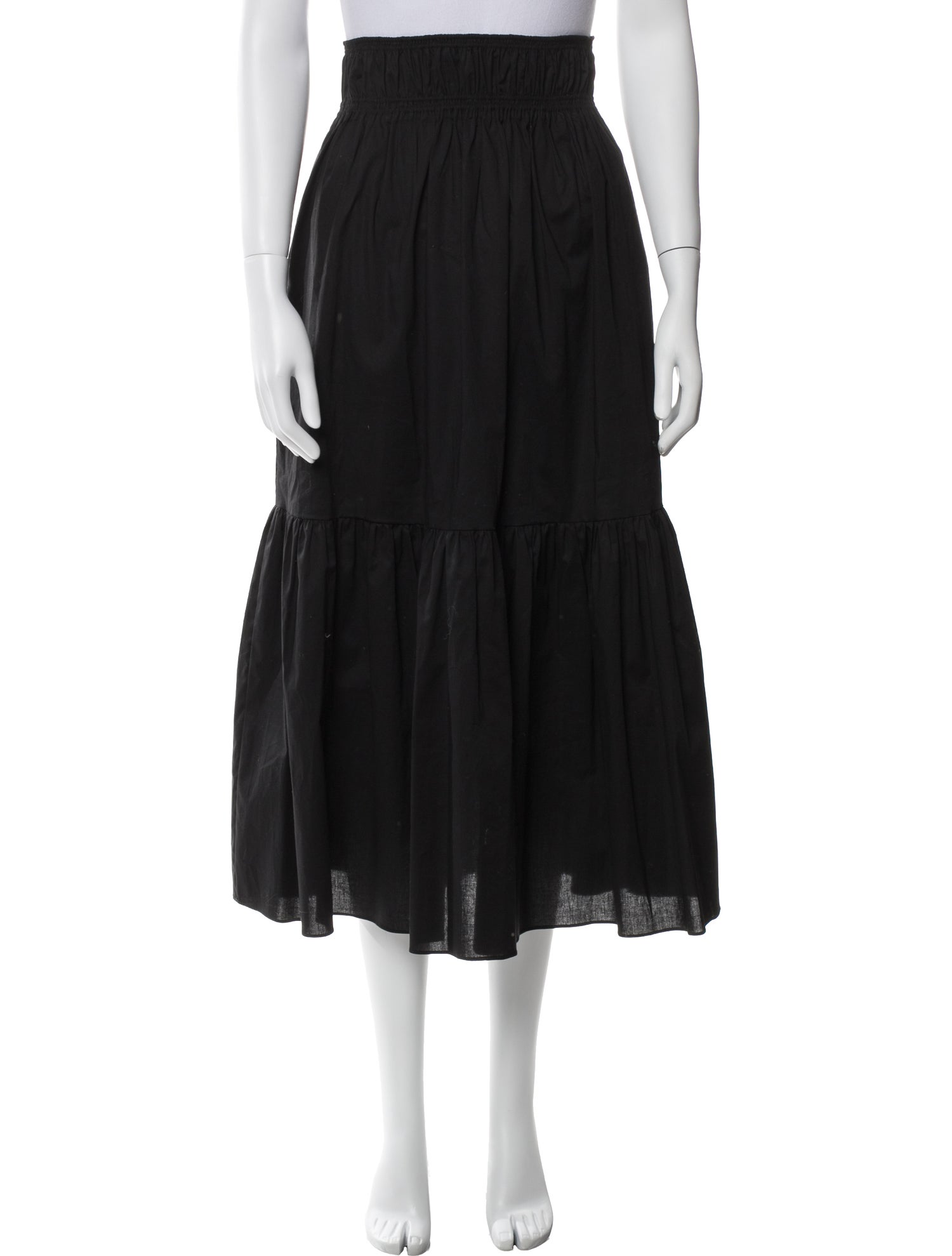 MISA Los Angeles Ruffle Embellishment Midi Length Skirt