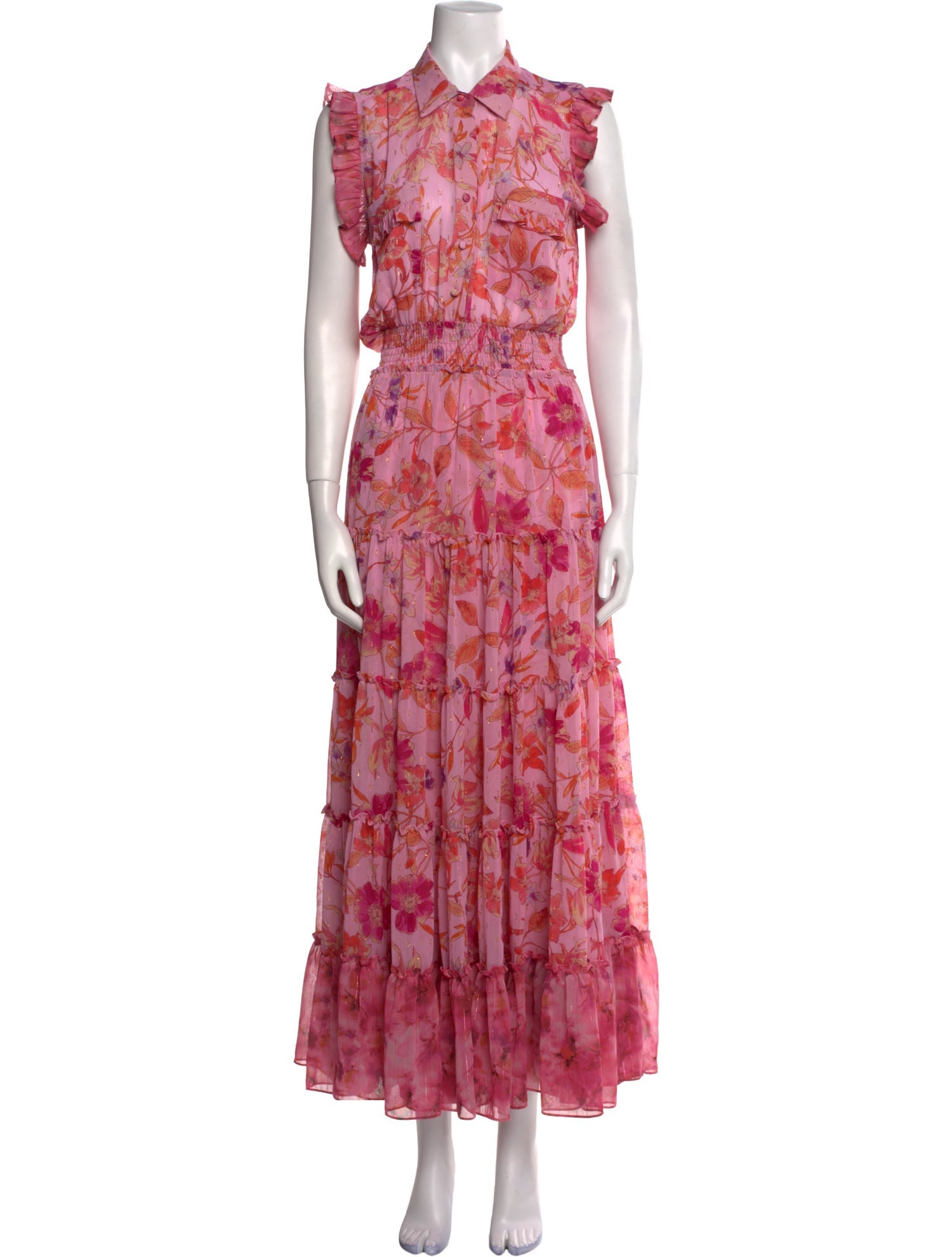 MISA Los Angeles Floral Print Long Dress
