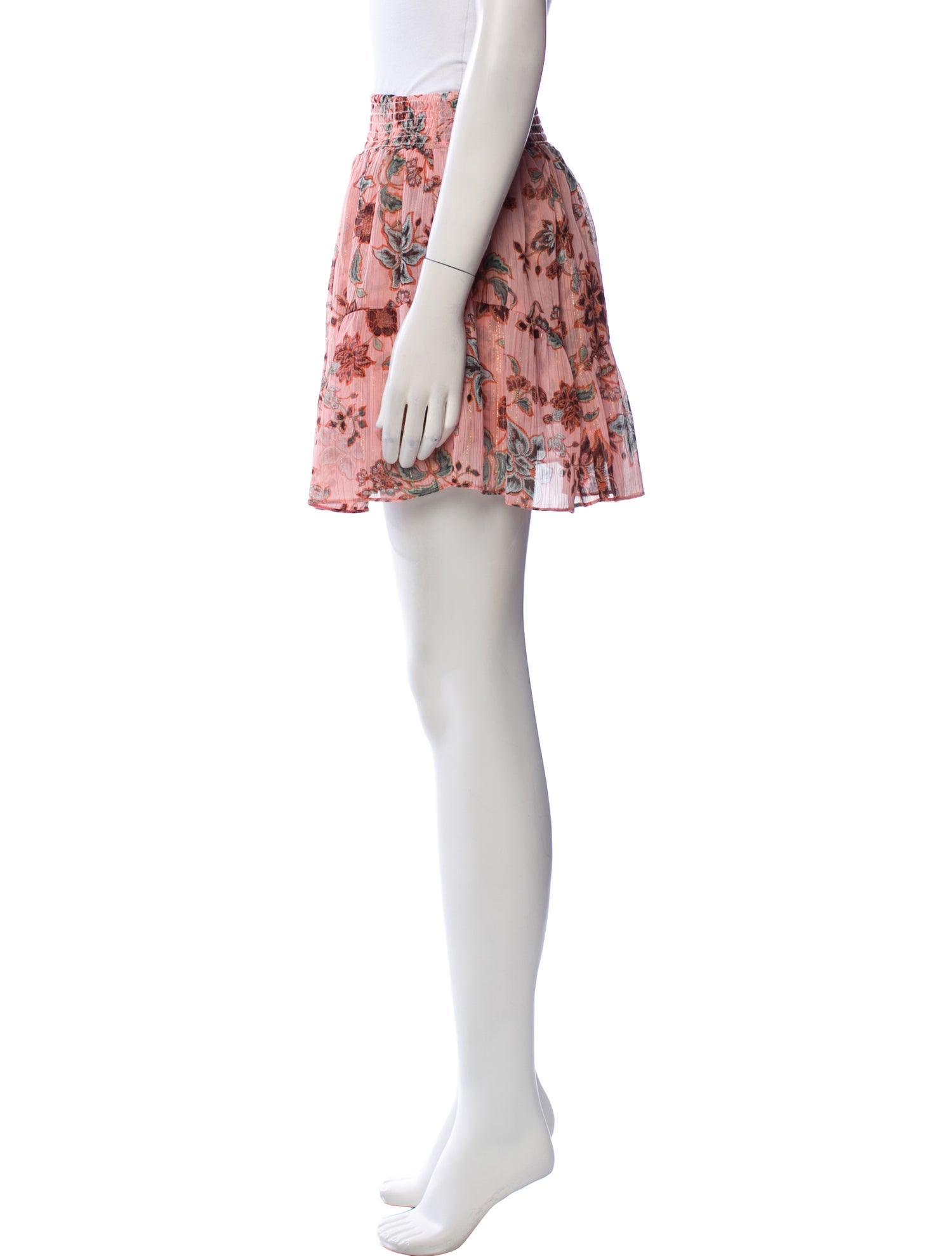MISA Los Angeles Floral Print Mini Skirt