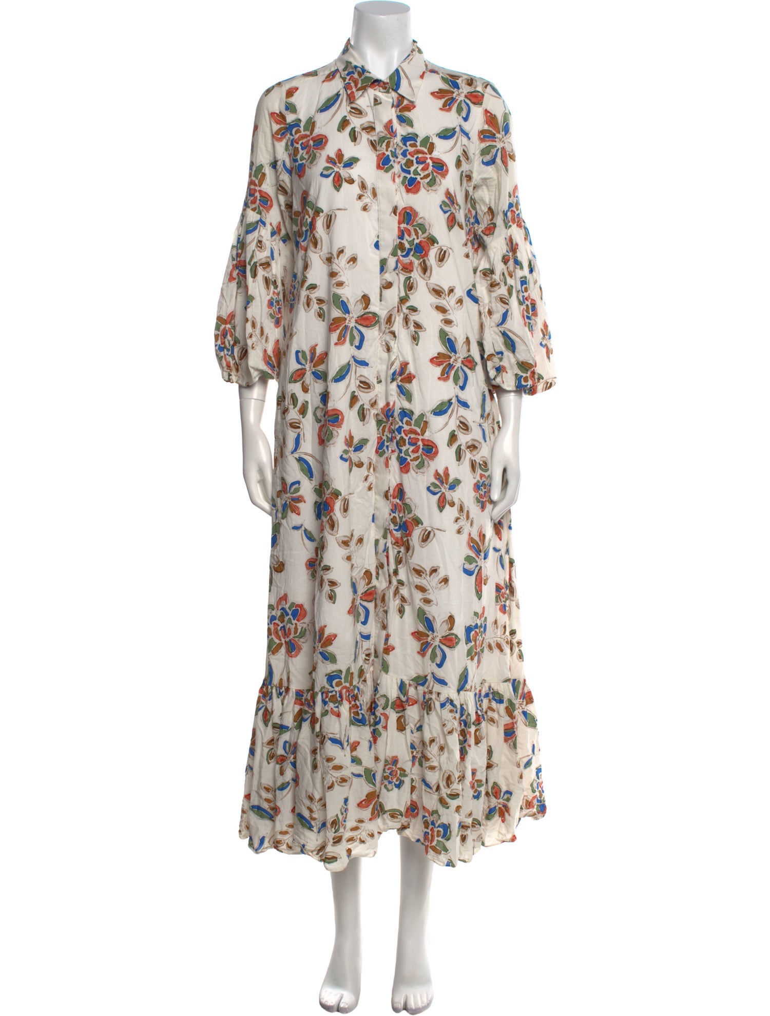 MISA Los Angeles Floral Print Midi Length Dress
