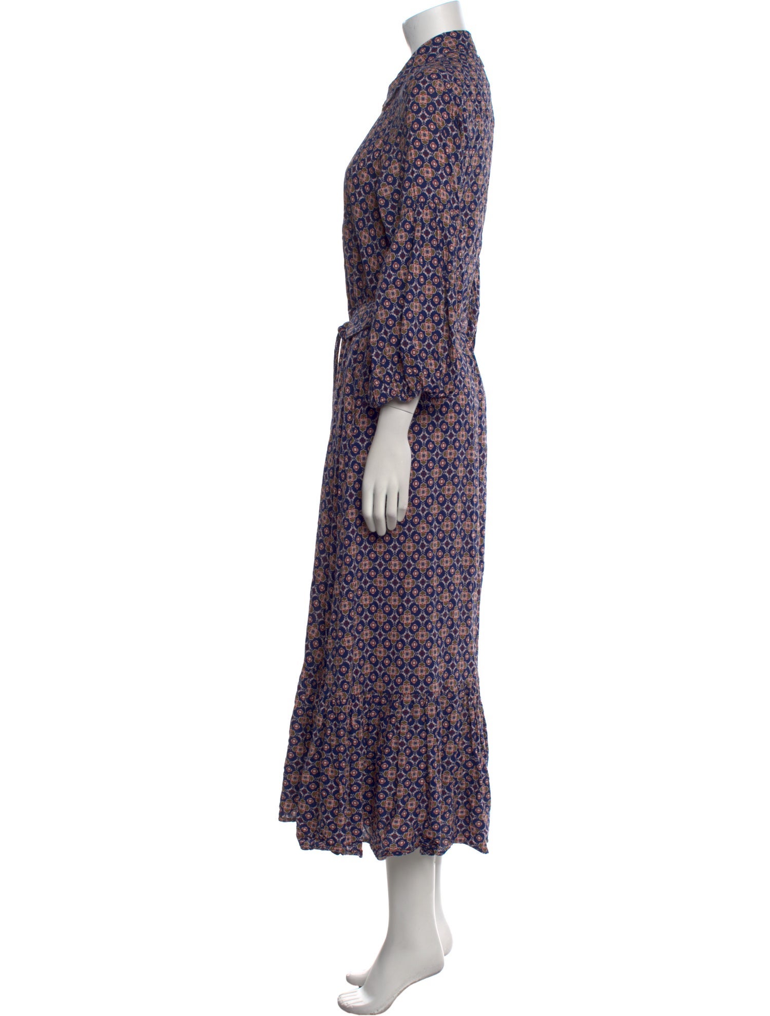 MISA Los Angeles Floral Print Midi Length Dress