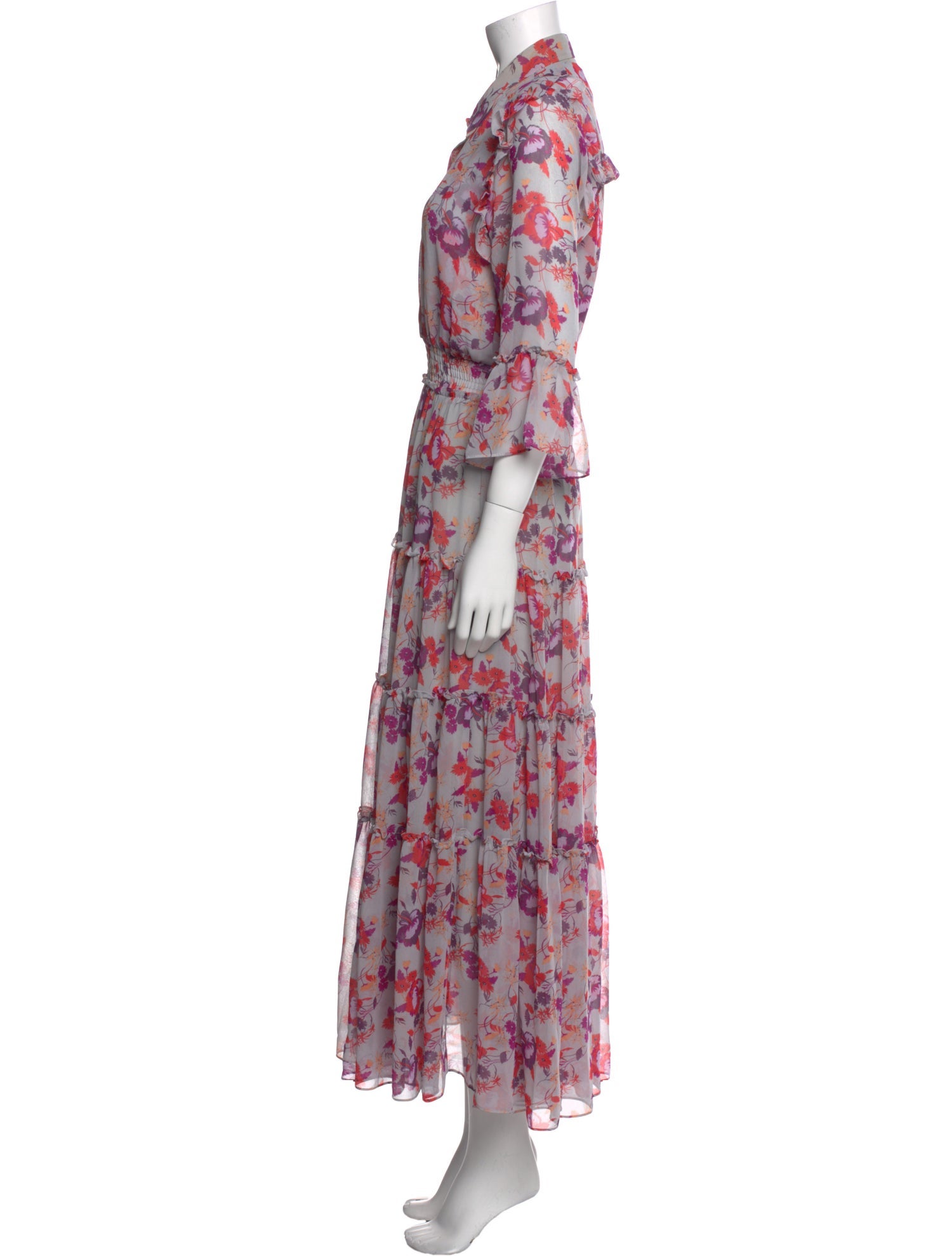 MISA Los Angeles Floral Print Long Dress