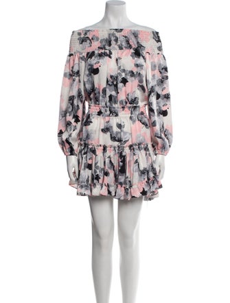 MISA Los Angeles Floral Print Mini Dress