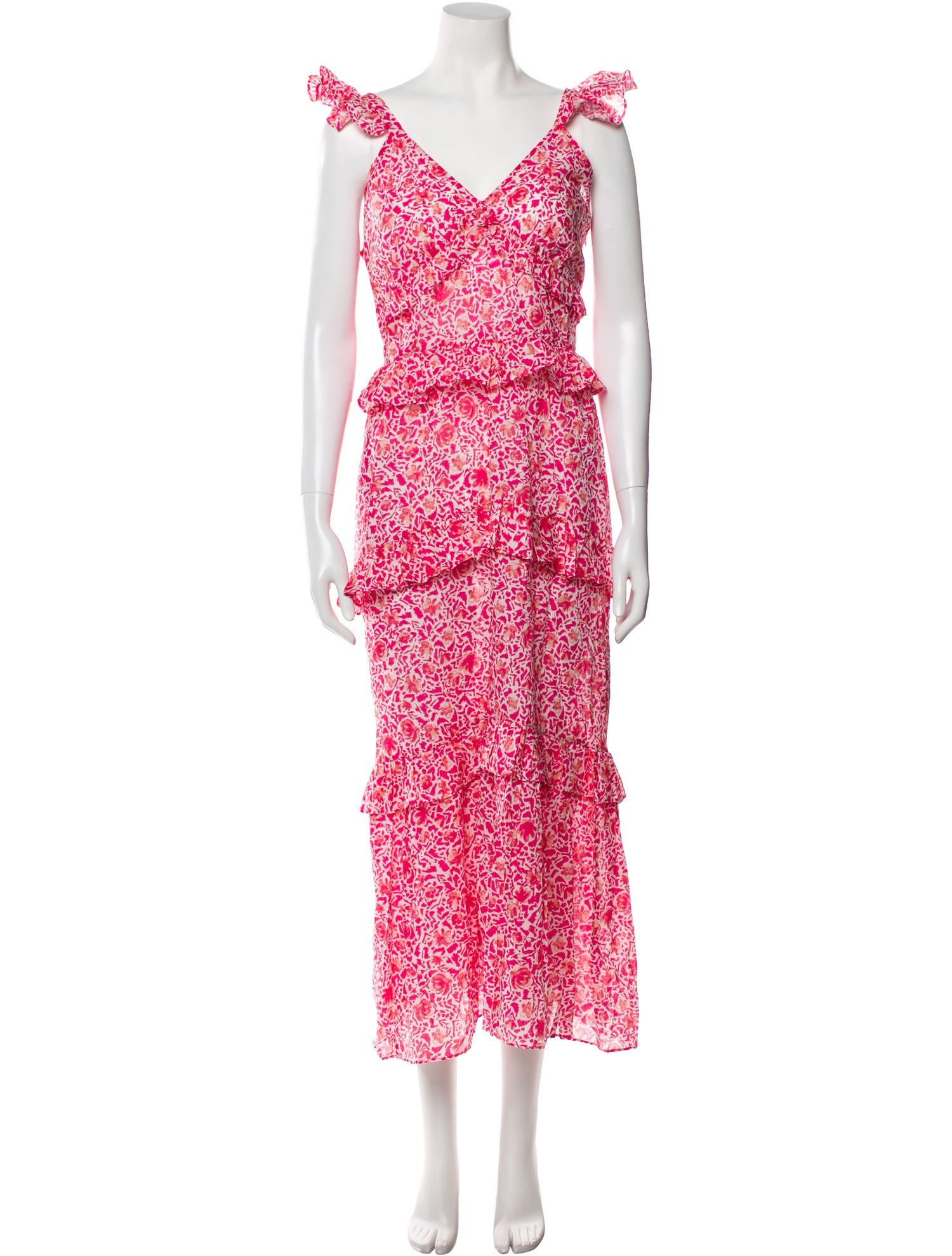 MISA Los Angeles Floral Print Long Dress