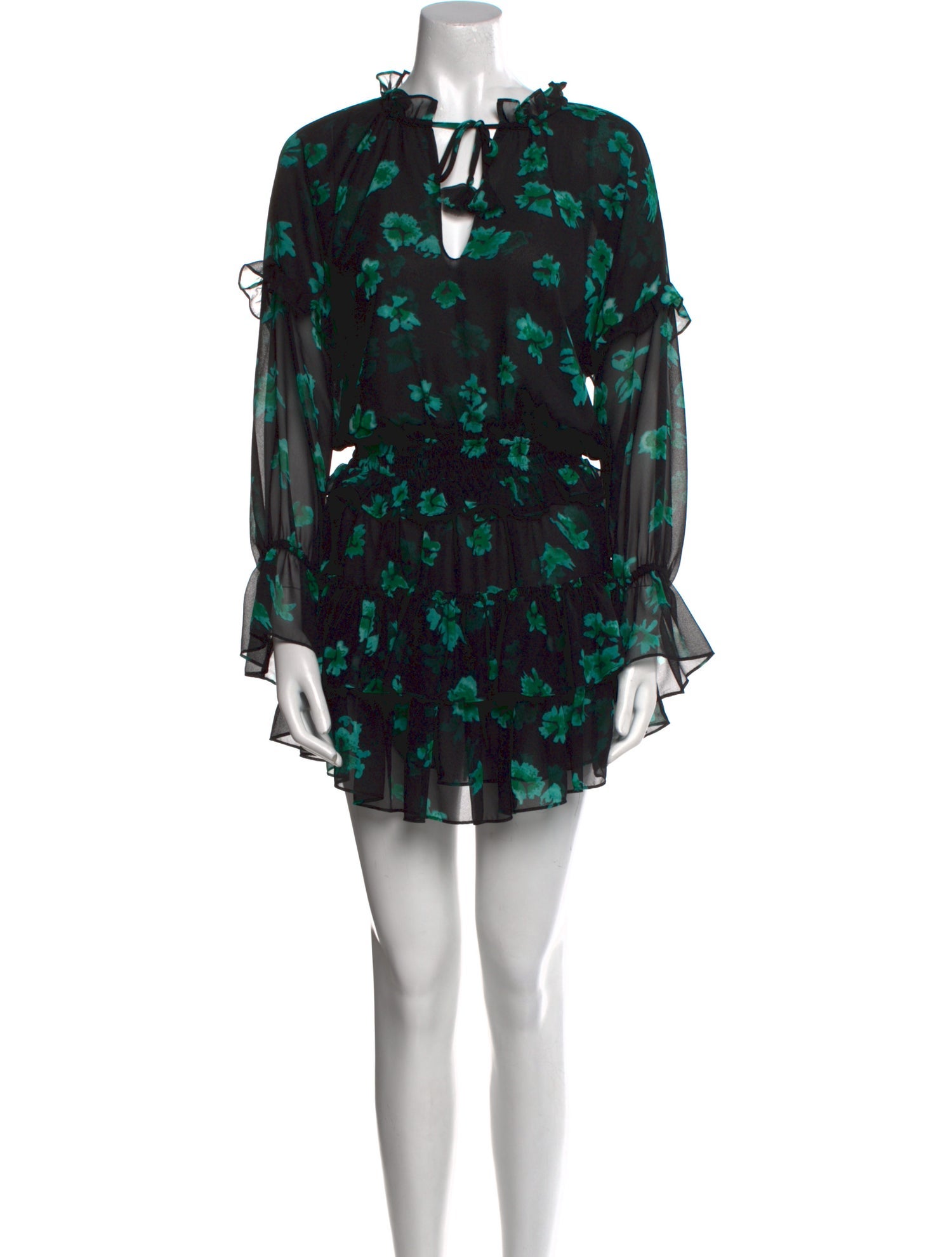 MISA Los Angeles Floral Print Mini Dress