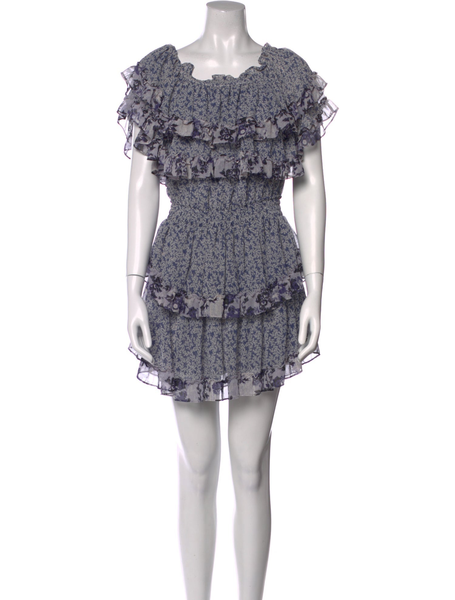 MISA Los Angeles Floral Print Mini Dress