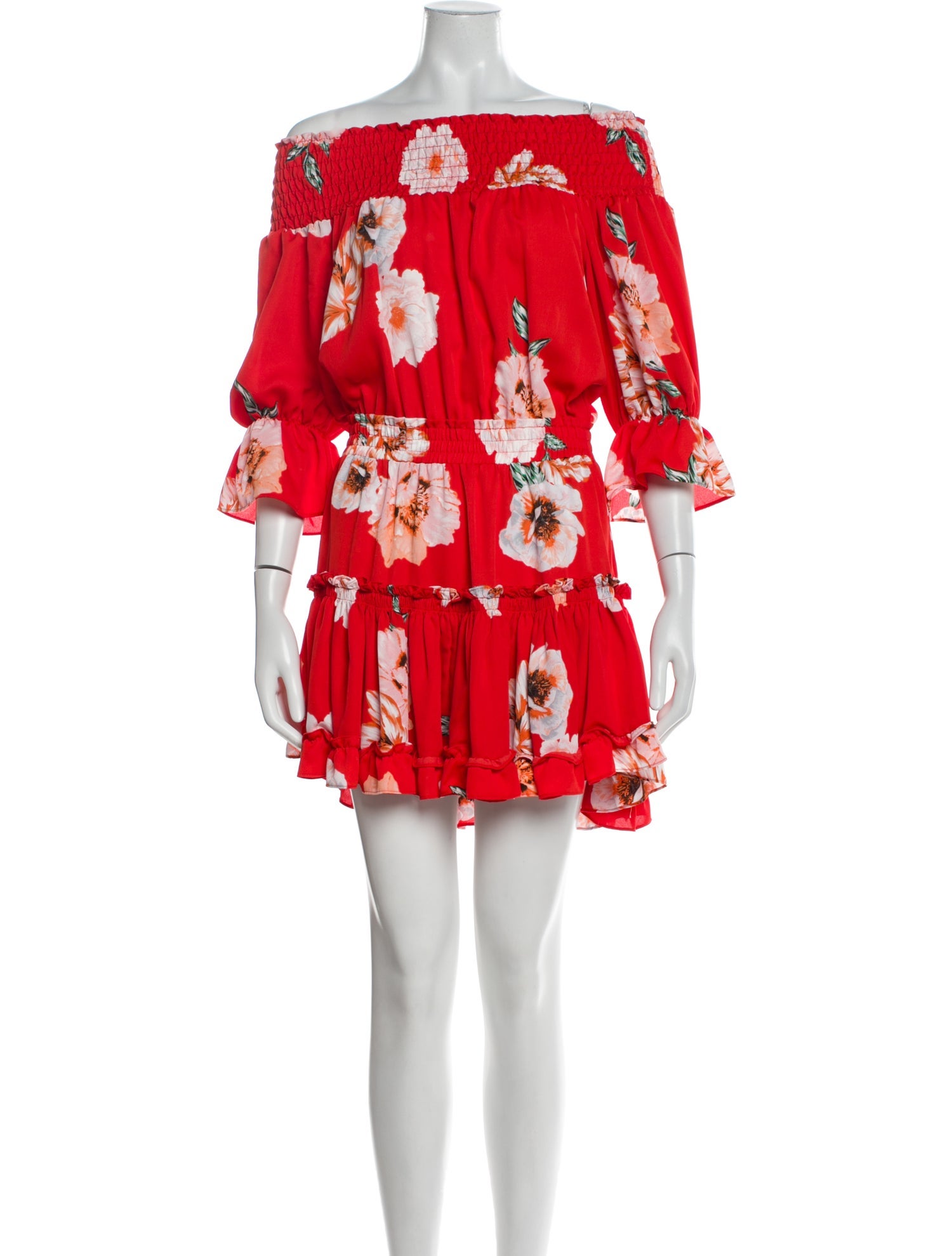 MISA Los Angeles Floral Print Mini Dress
