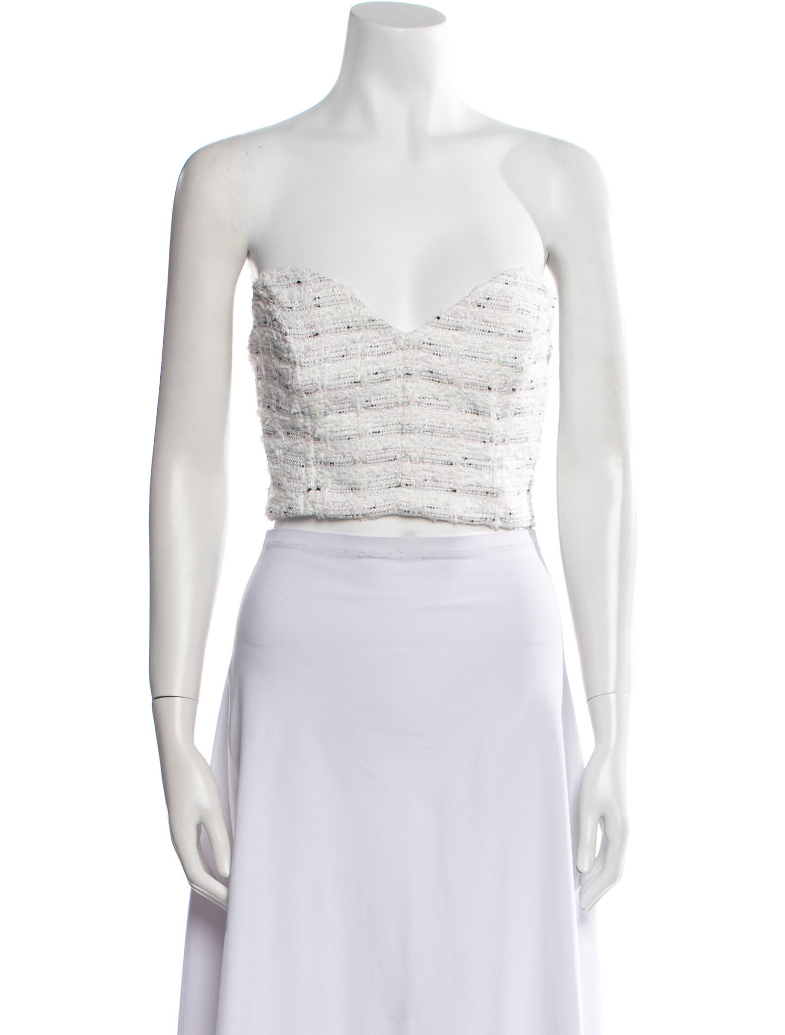 MISA Los Angeles Printed Strapless Crop Top w/ Tags