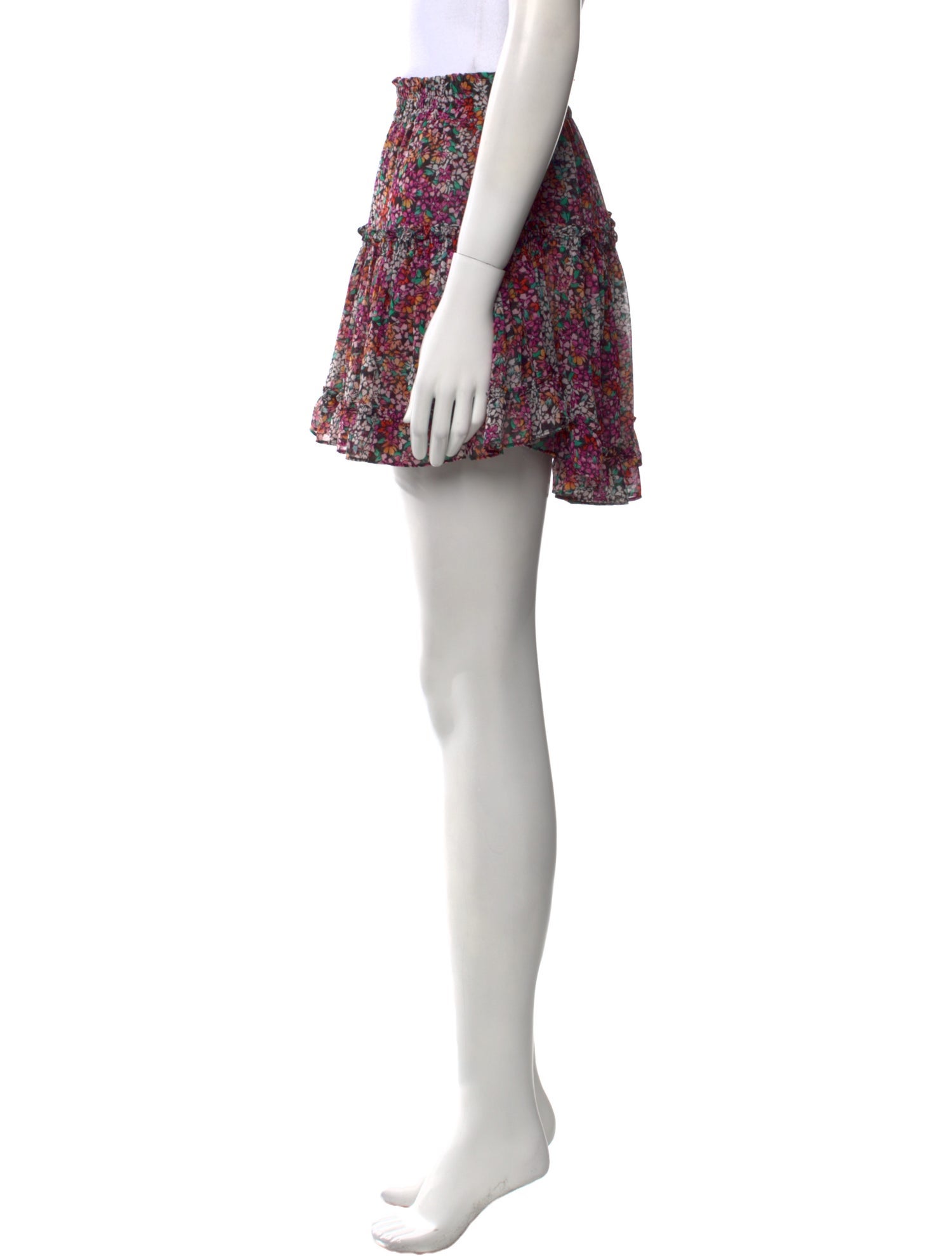 MISA Los Angeles Floral Print Mini Skirt