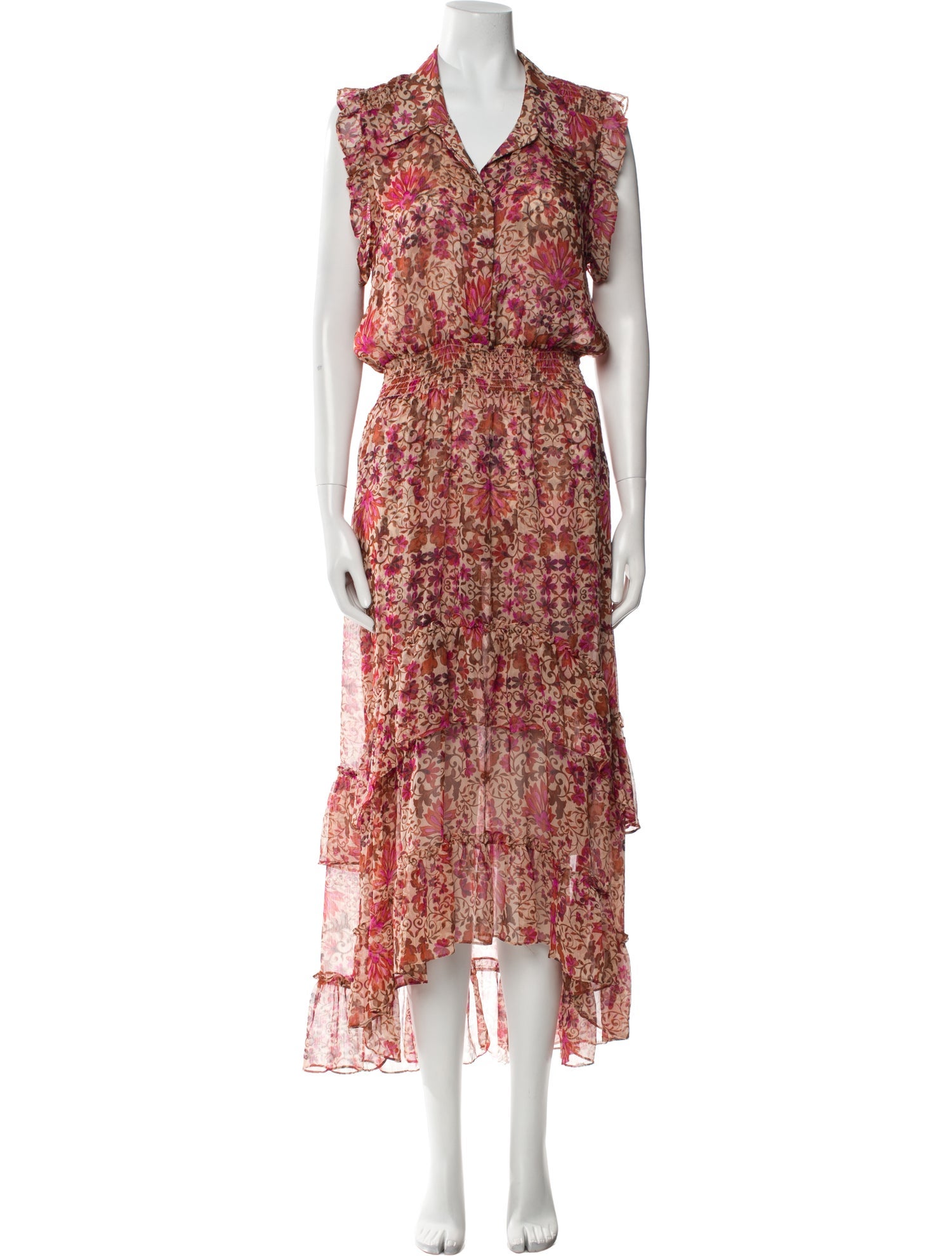 MISA Los Angeles Floral Print Long Dress