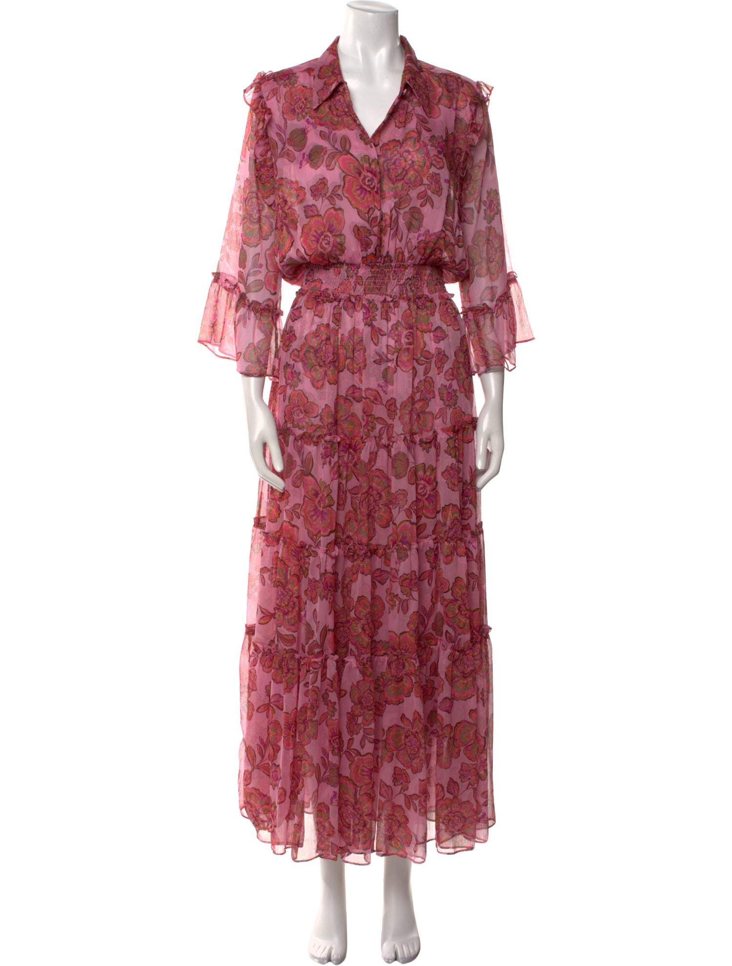 MISA Los Angeles Floral Print Long Dress