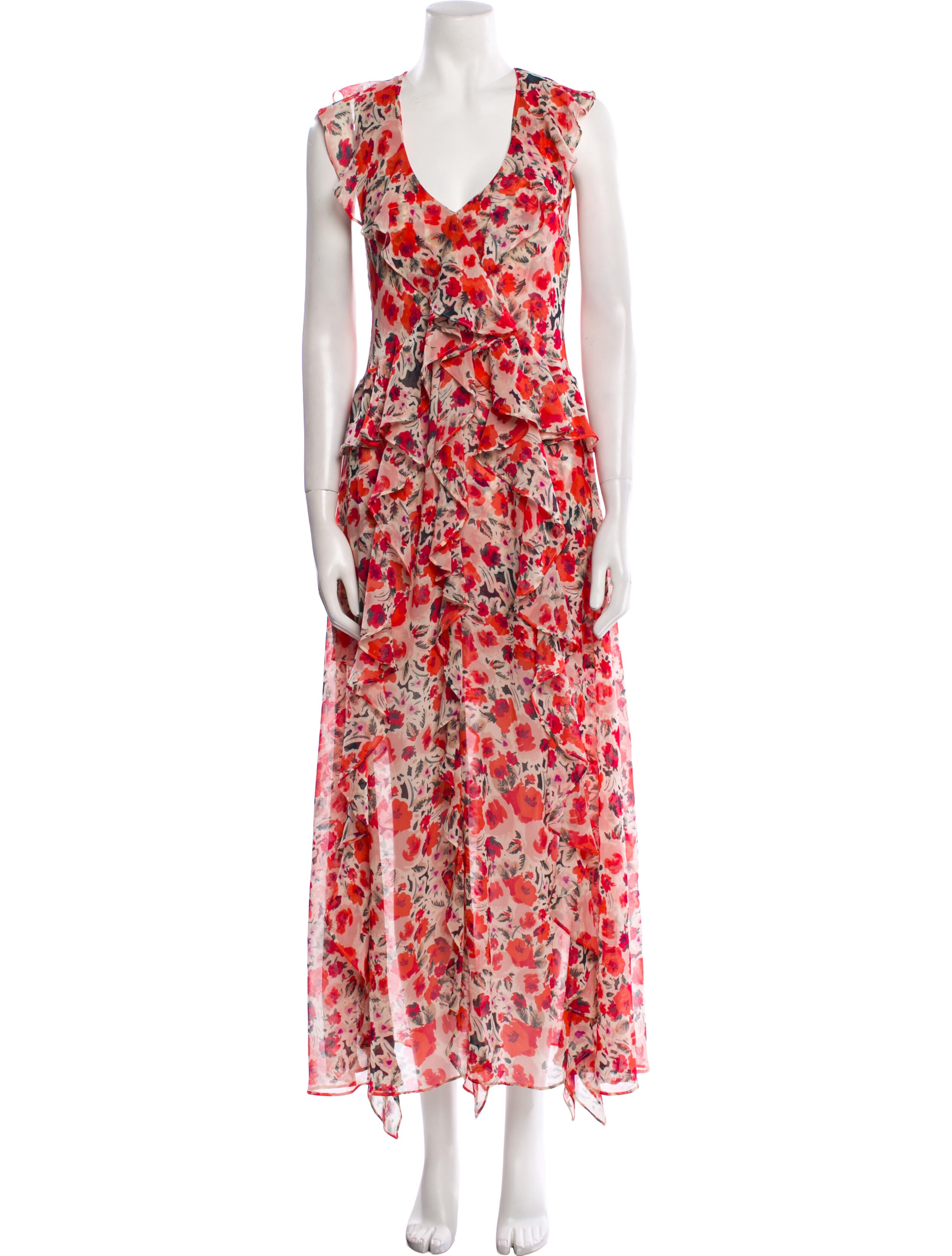 MISA Los Angeles Floral Print Long Dress
