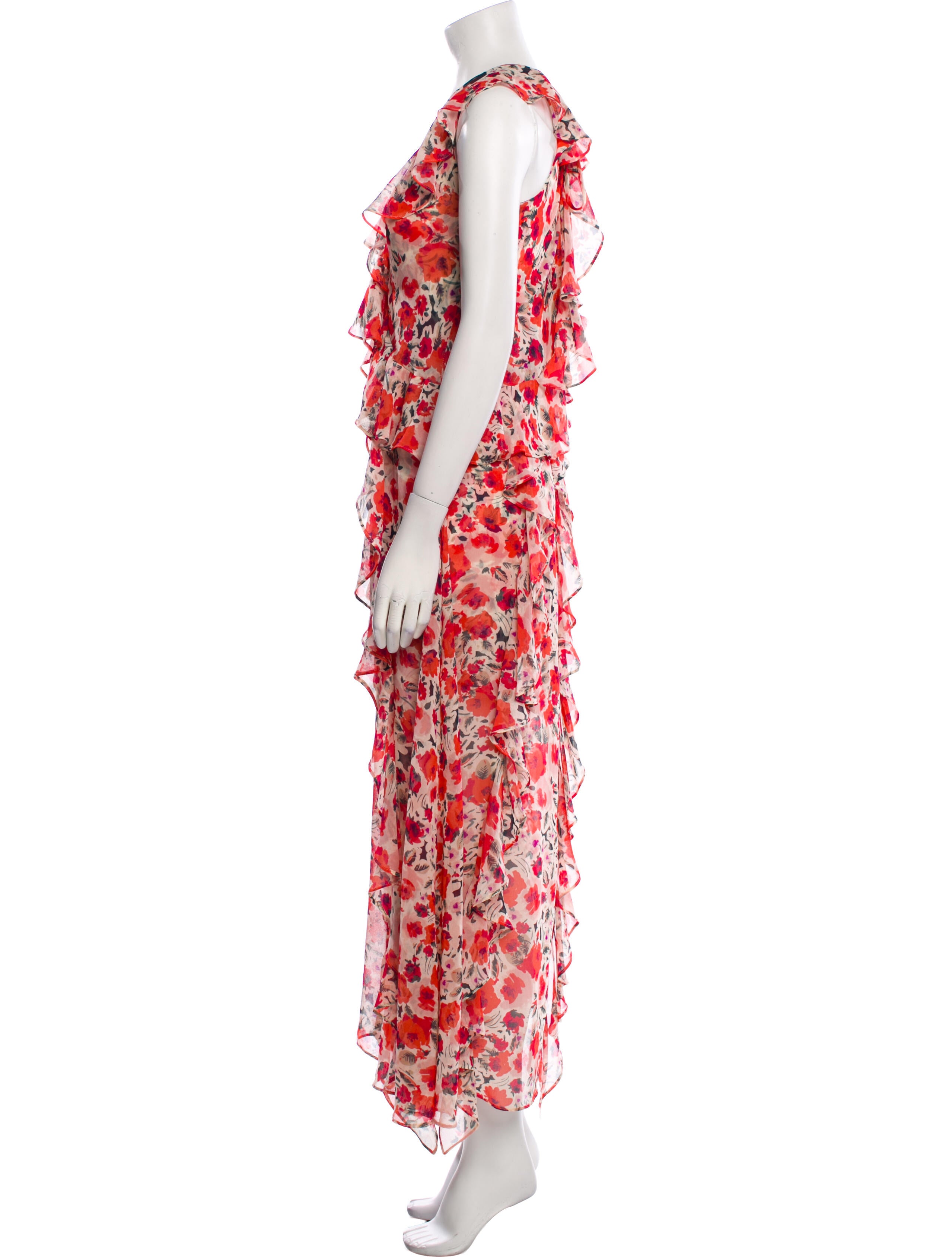 MISA Los Angeles Floral Print Long Dress