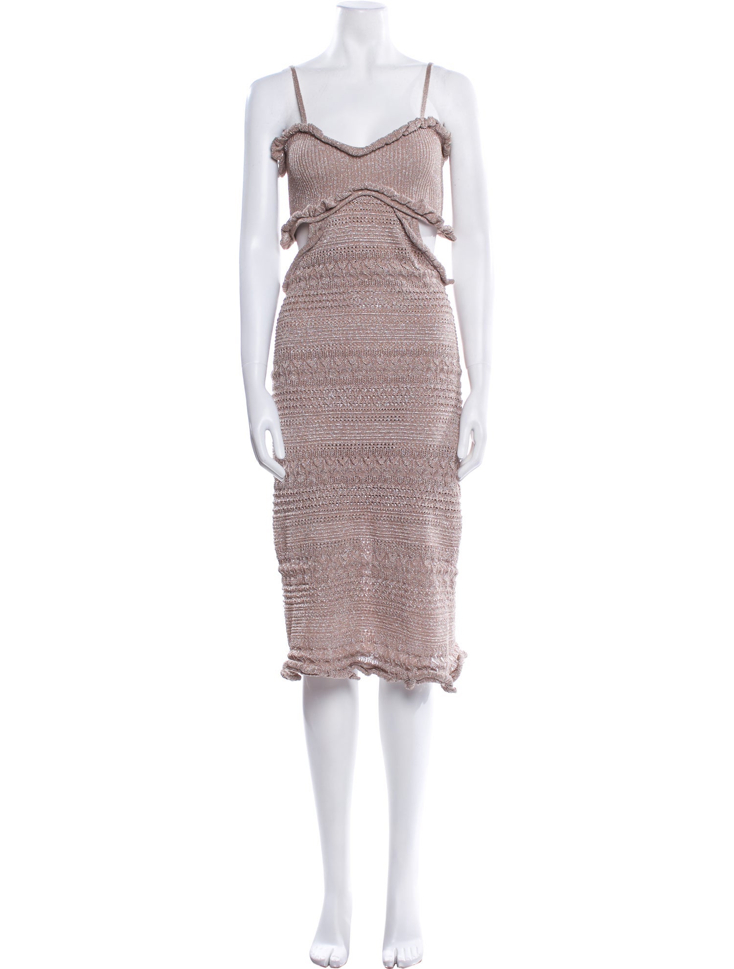 MISA Los Angeles Square Neckline Midi Length Dress