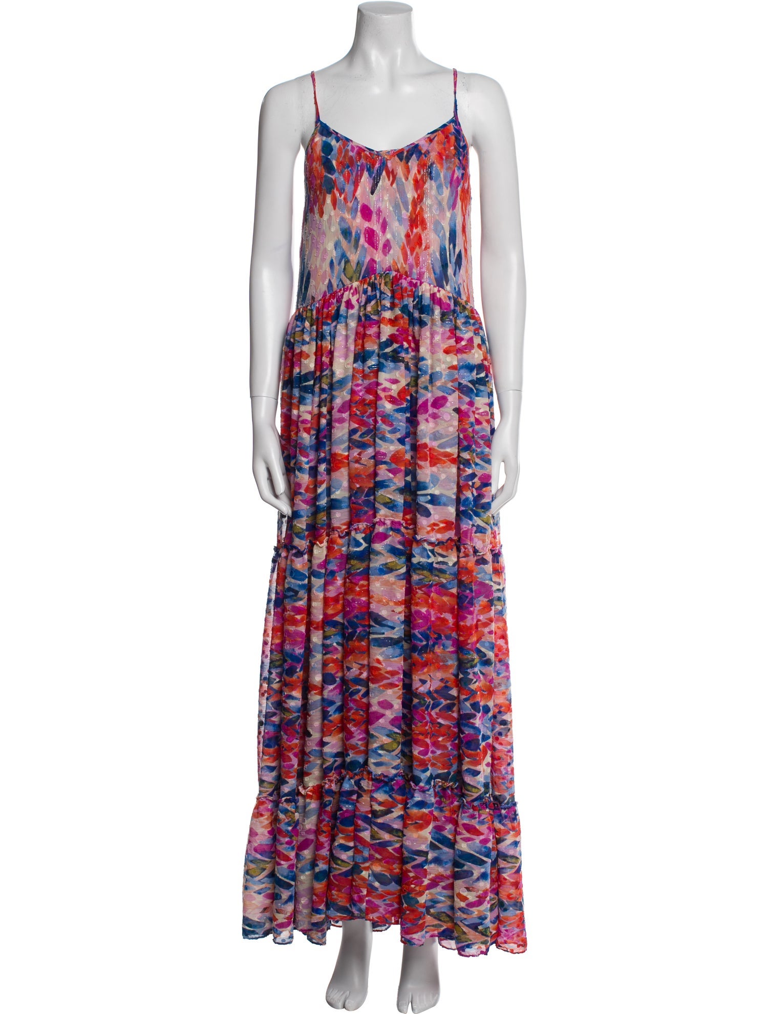 MISA Los Angeles Printed Long Dress