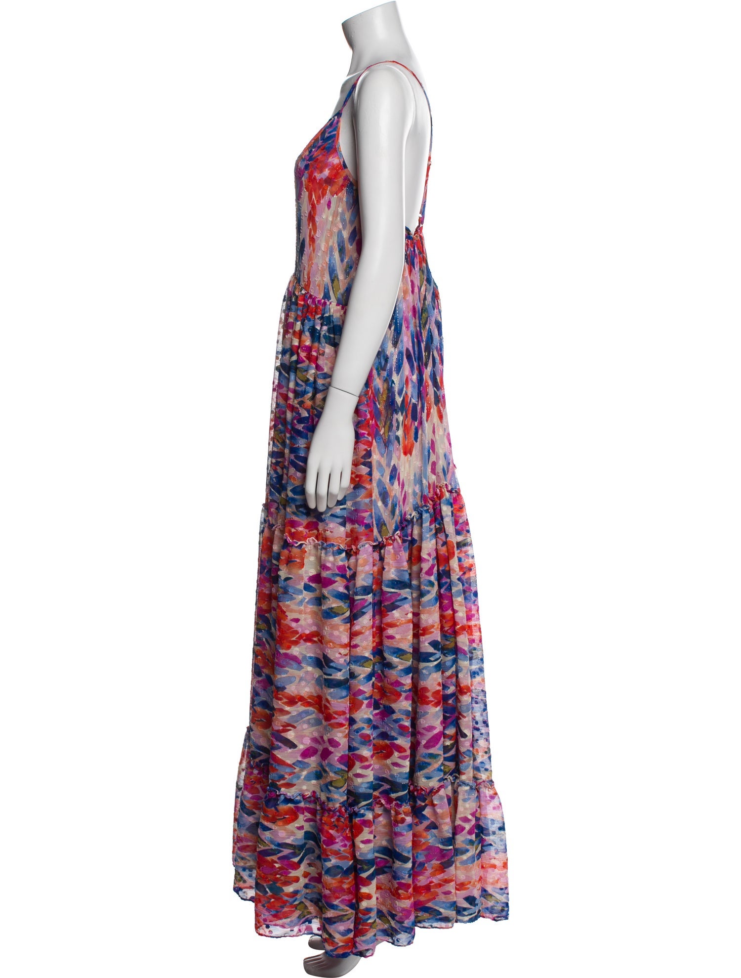 MISA Los Angeles Printed Long Dress