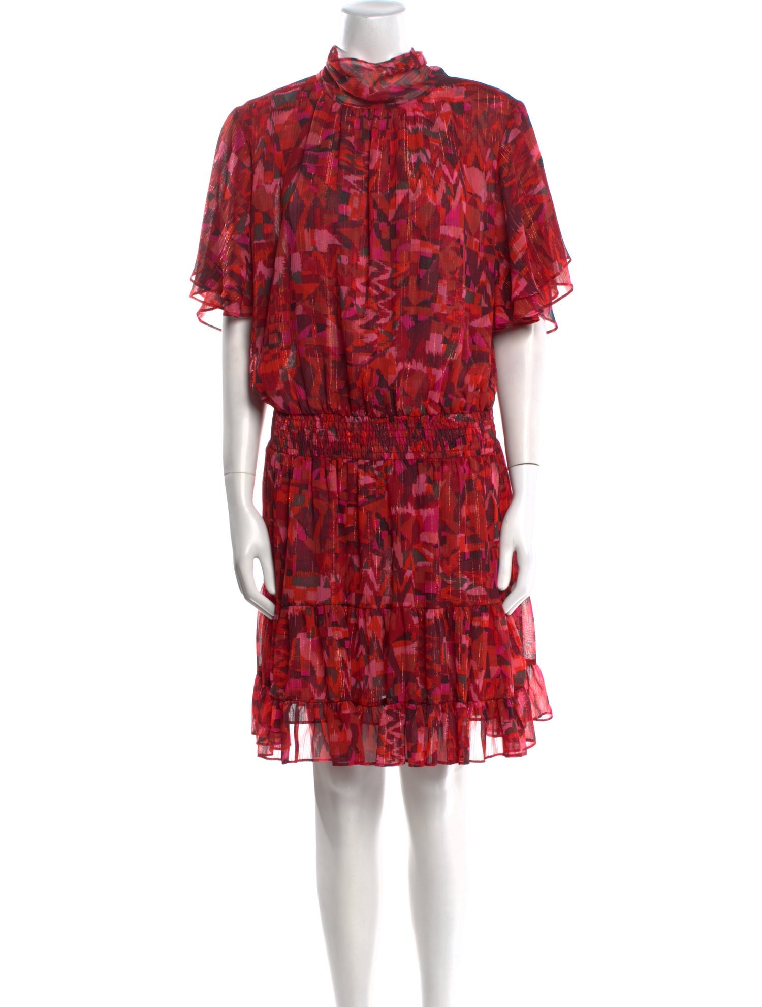 MISA Los Angeles Printed Knee-Length Dress
