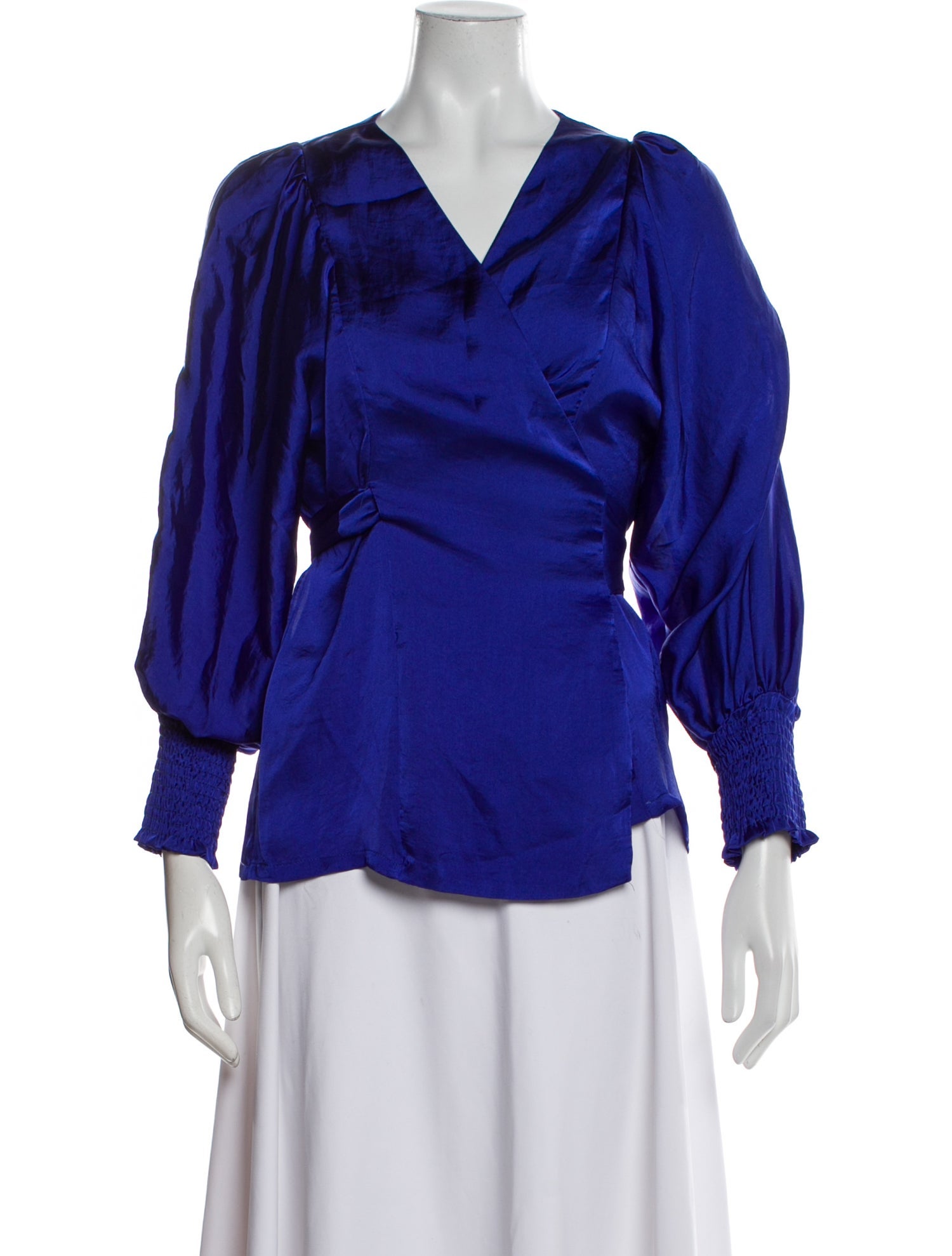 MISA Los Angeles V-Neck Three-Quarter Sleeve Blouse