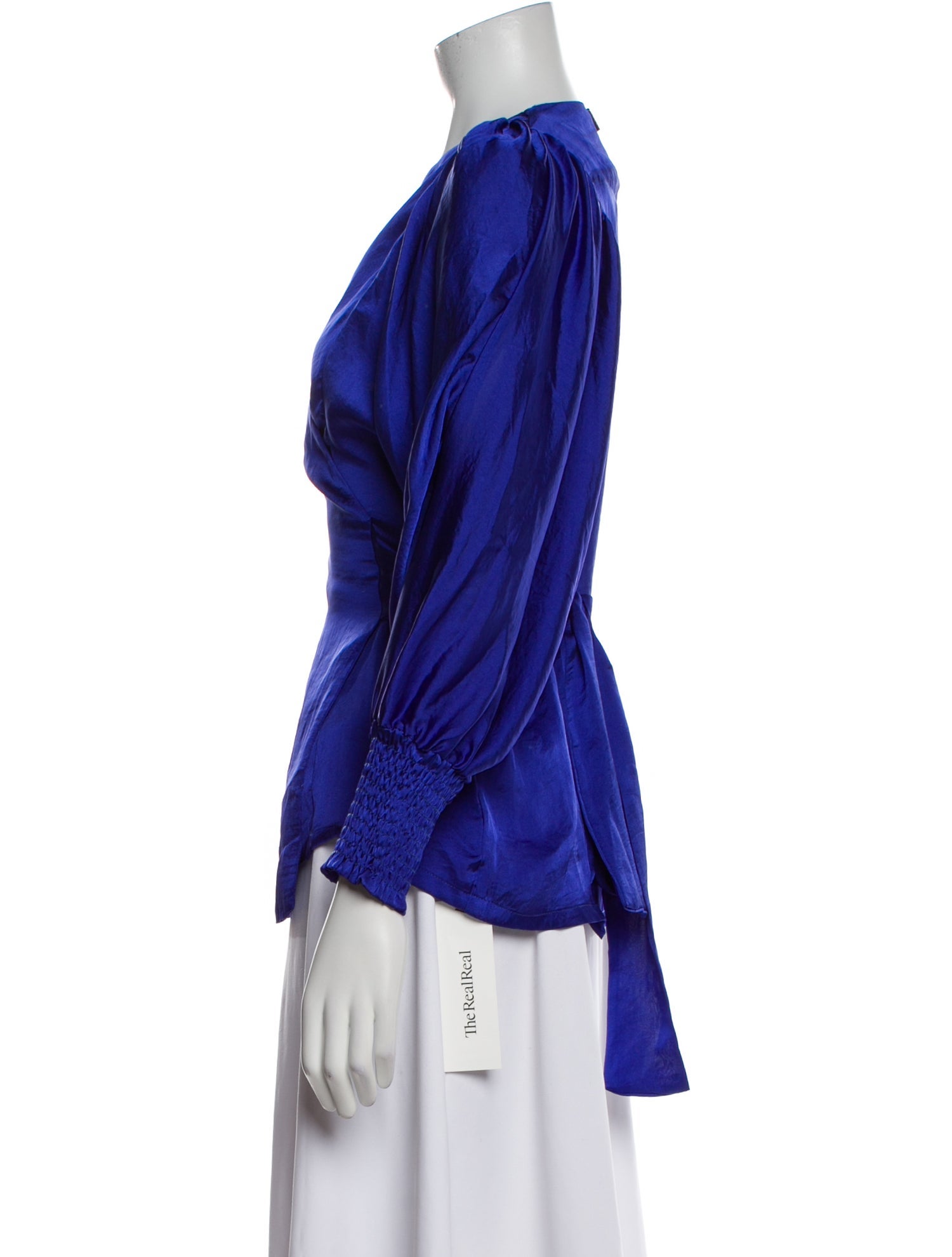 MISA Los Angeles V-Neck Three-Quarter Sleeve Blouse