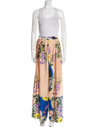 MISA Los Angeles Printed Ruffle Embellishment Pant Set