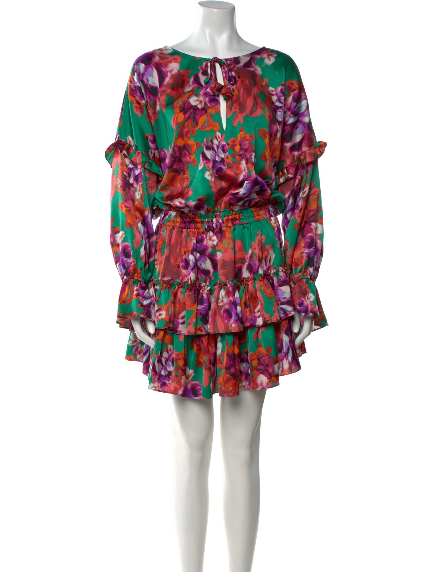 MISA Los Angeles Floral Print Mini Dress
