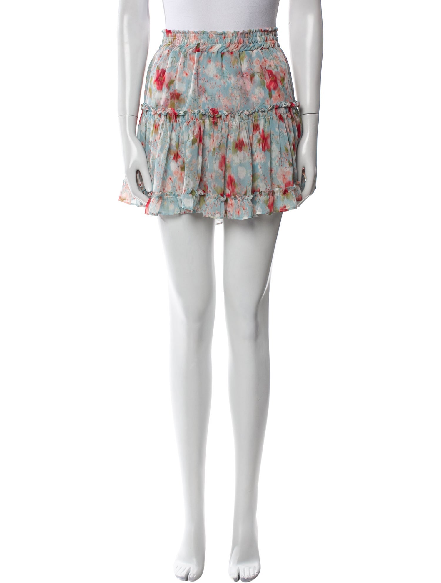 MISA Los Angeles Floral Print Mini Skirt