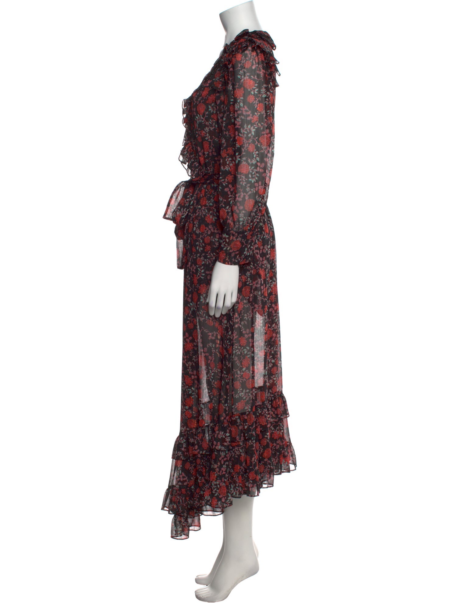 MISA Los Angeles Floral Print Long Dress