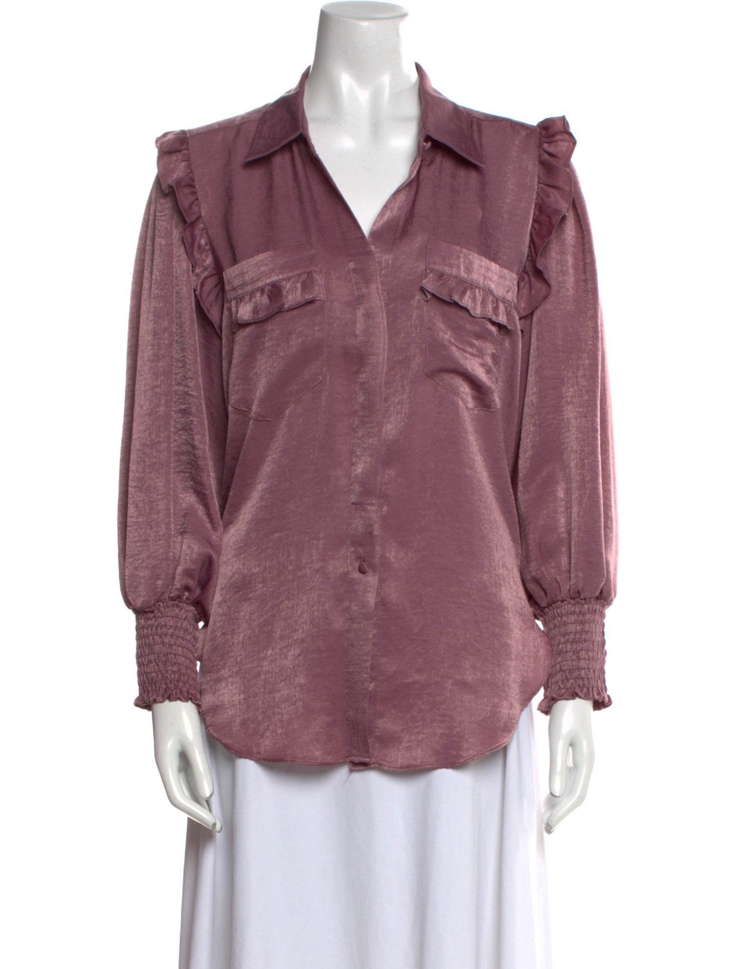 MISA Los Angeles Long Sleeve Button-Up Top