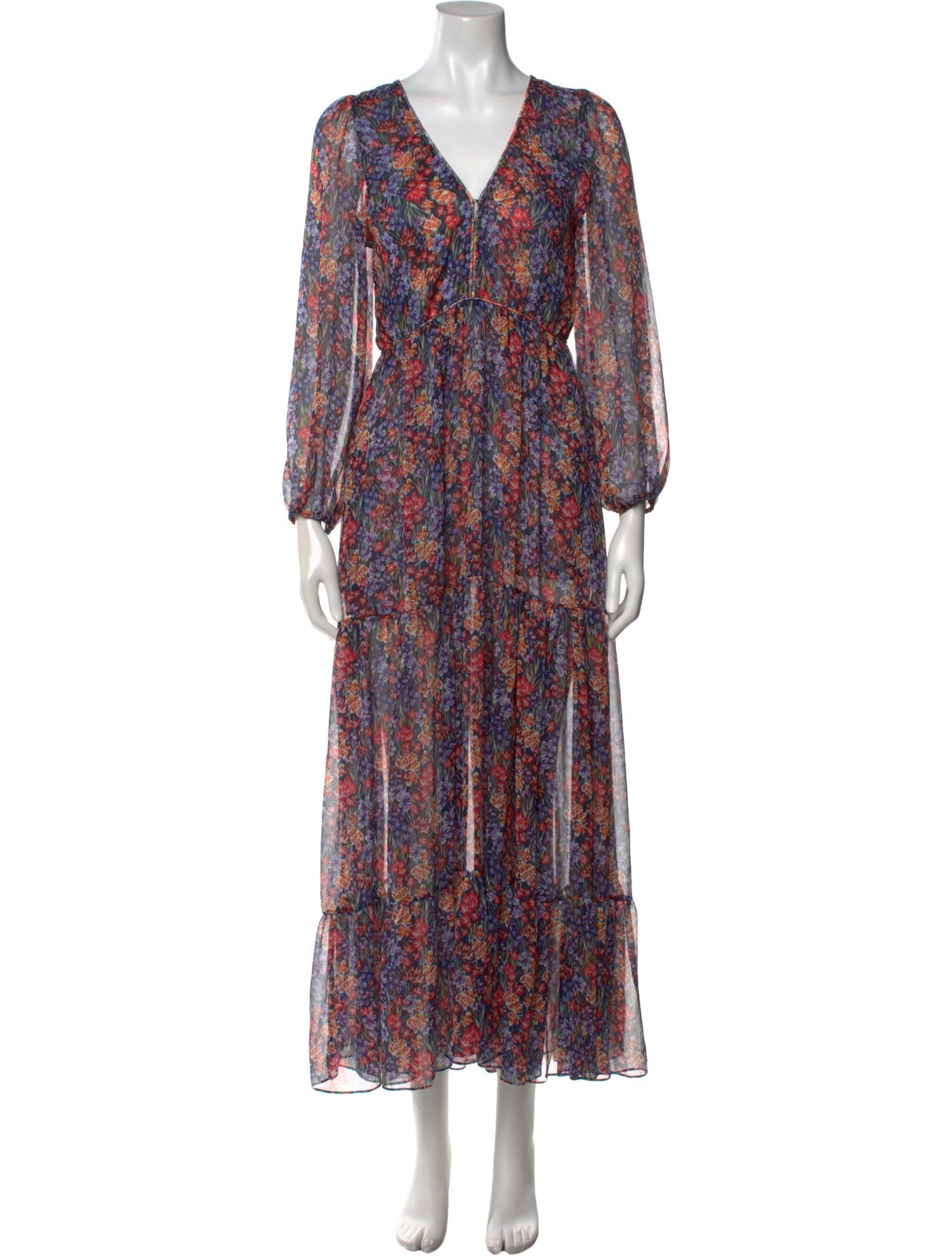 MISA Los Angeles Floral Print Long Dress