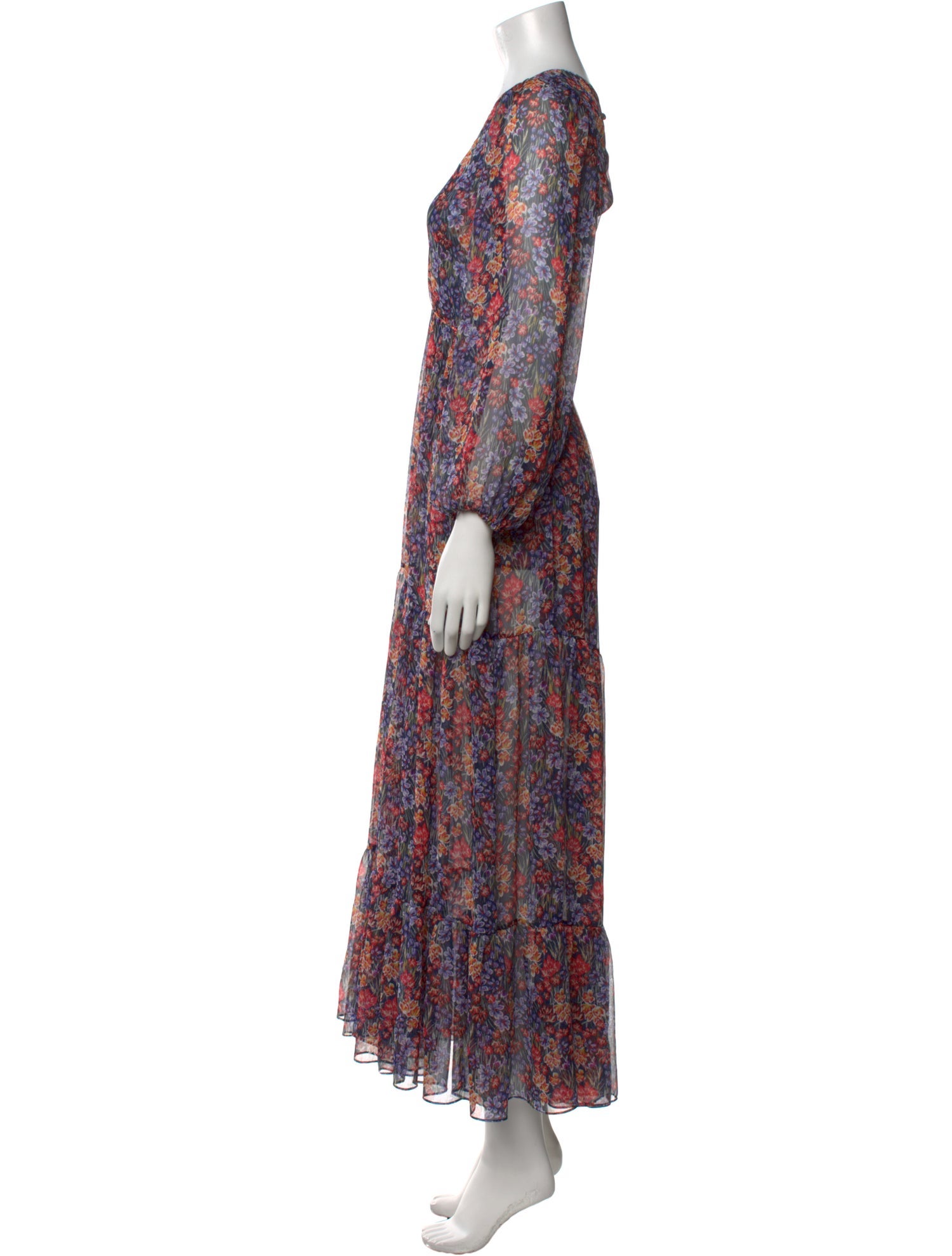 MISA Los Angeles Floral Print Long Dress