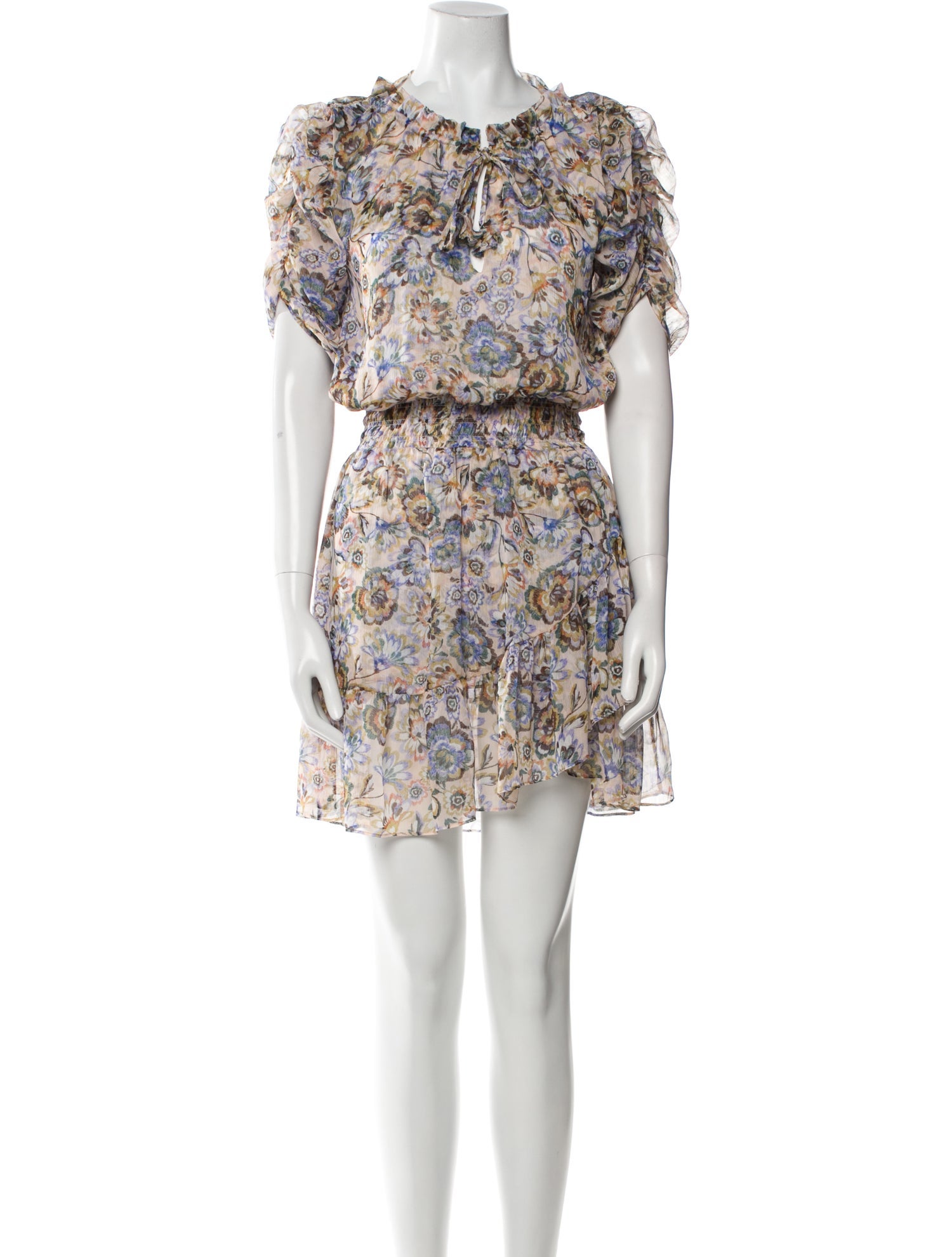 MISA Los Angeles Floral Print Mini Dress