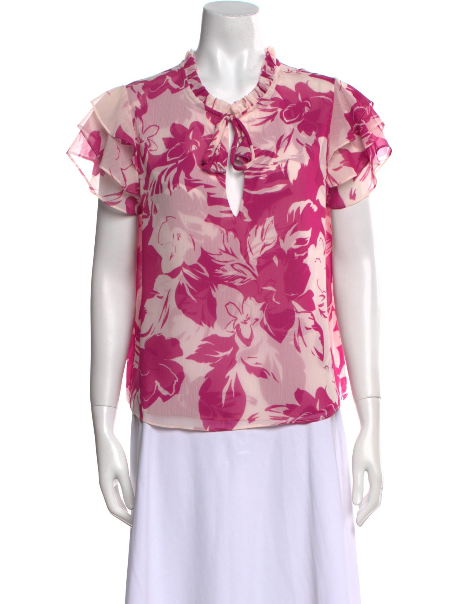 MISA Los Angeles Floral Print Crew Neck Blouse w/ Tags