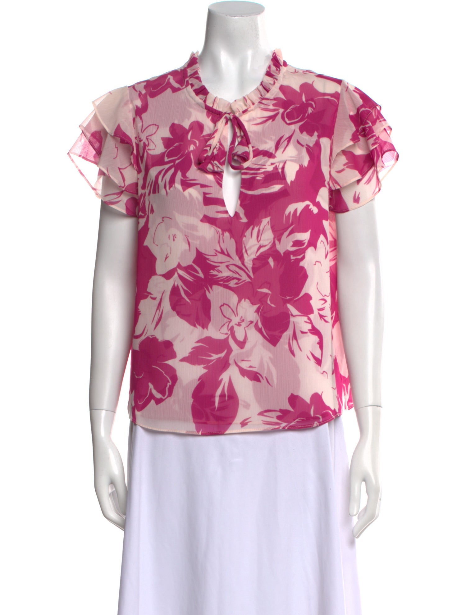 MISA Los Angeles Floral Print Crew Neck Top w/ Tags