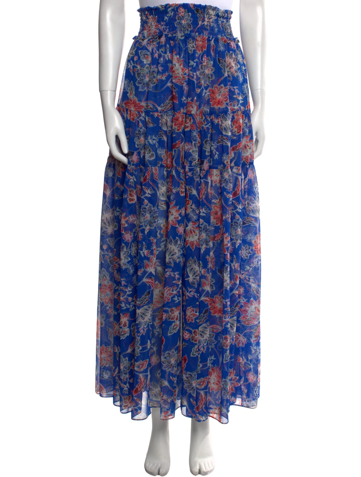 MISA Los Angeles Floral Print Long Skirt