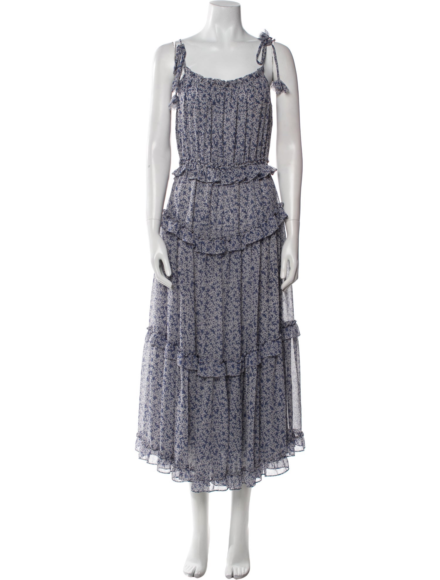 MISA Los Angeles Floral Print Long Dress