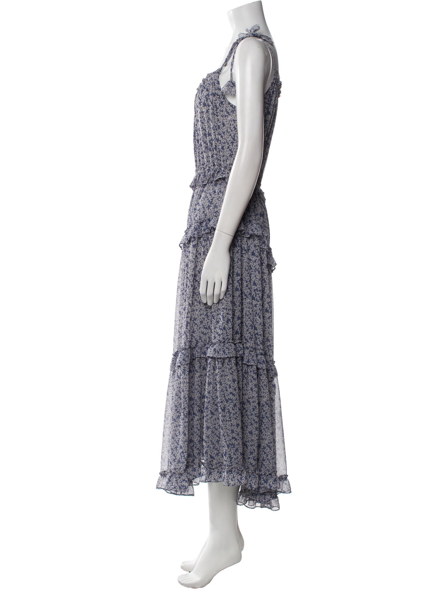 MISA Los Angeles Floral Print Long Dress