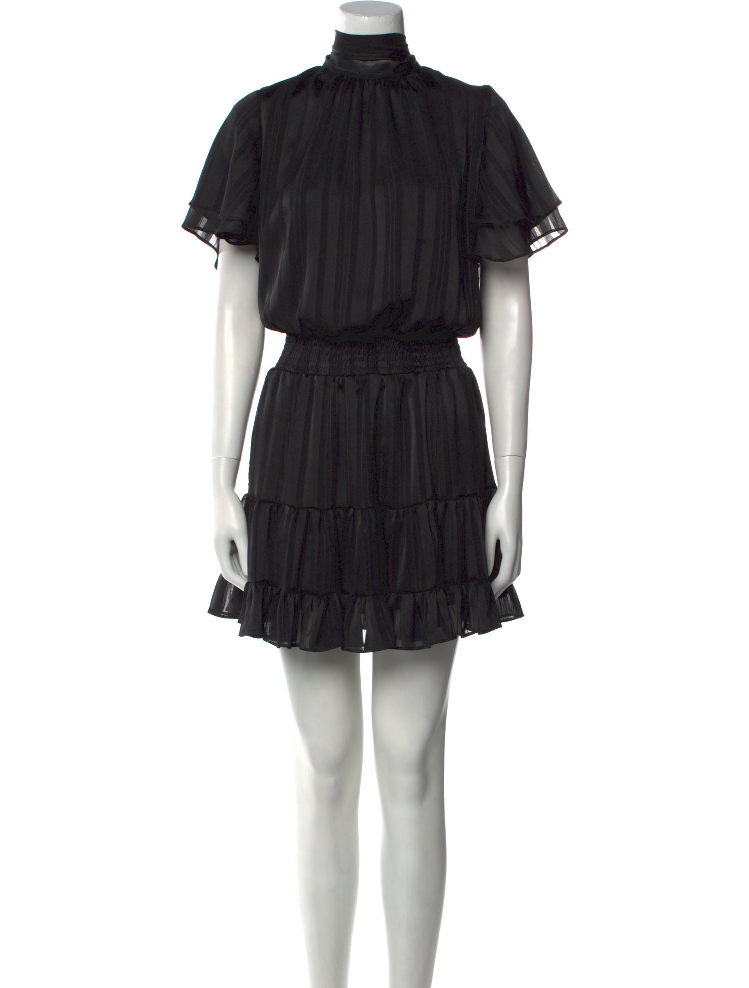 MISA Los Angeles Mock Neck Mini Dress