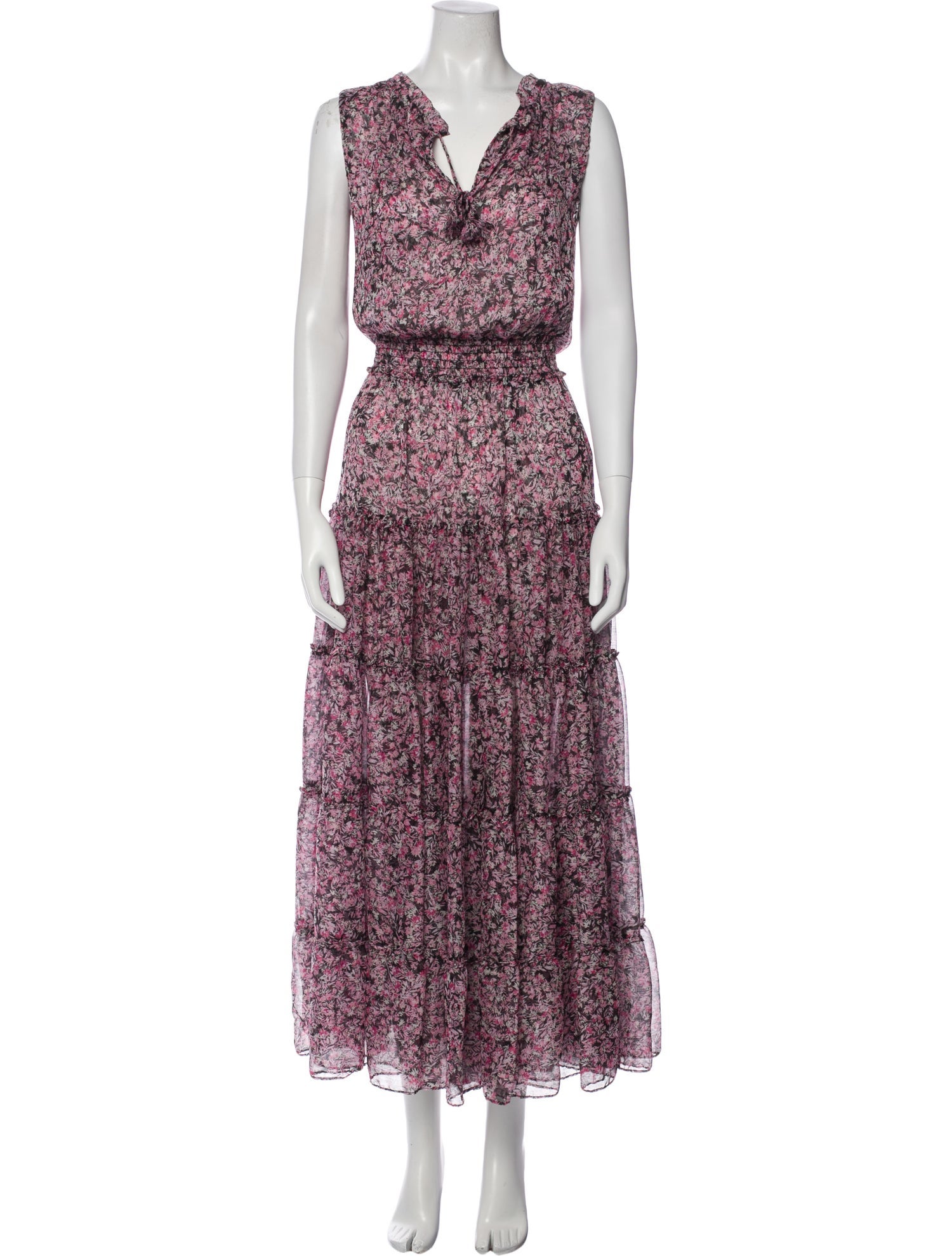 MISA Los Angeles Floral Print Long Dress