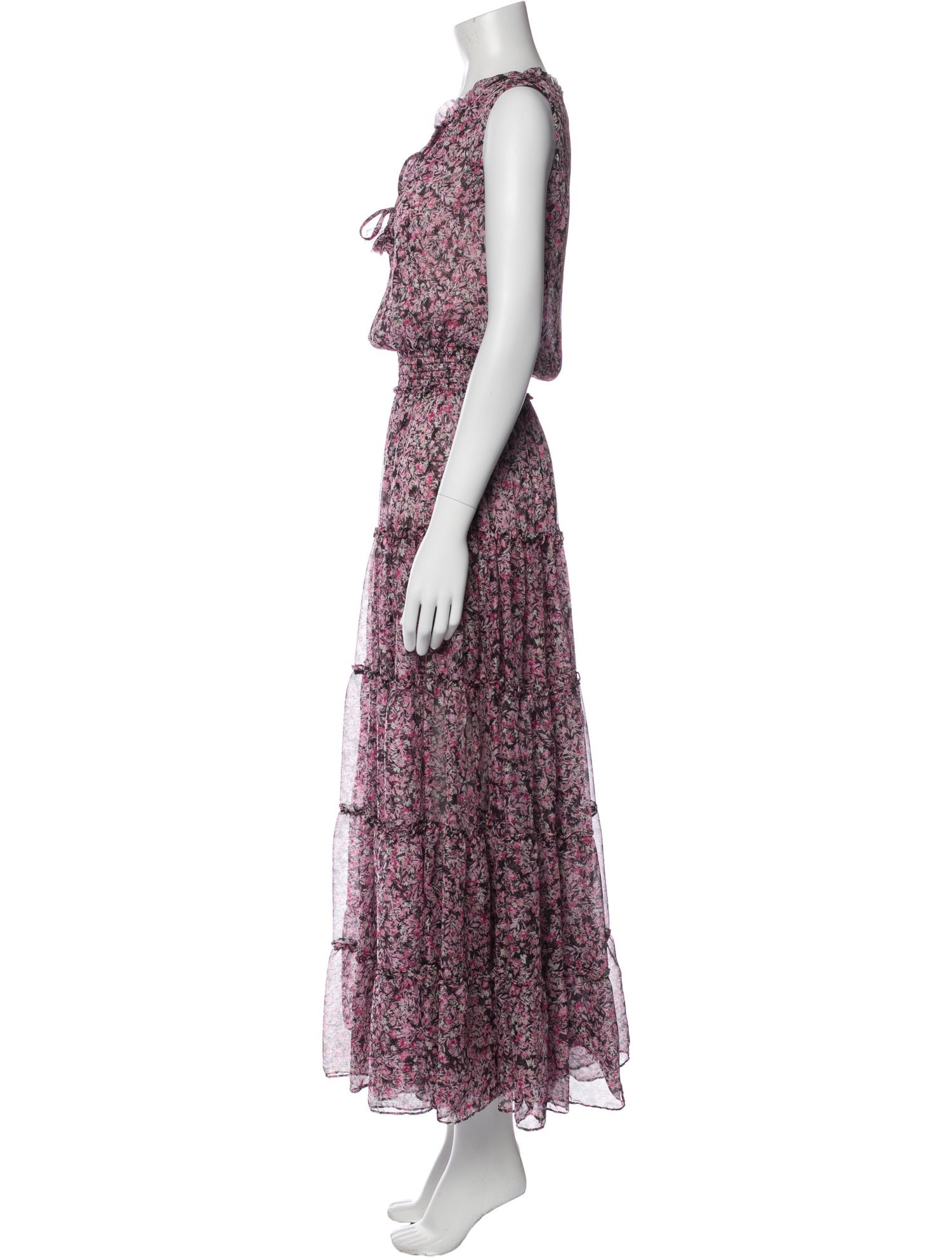 MISA Los Angeles Floral Print Long Dress