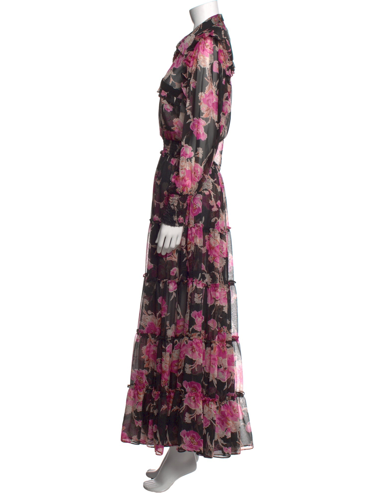 MISA Los Angeles Floral Print Long Dress