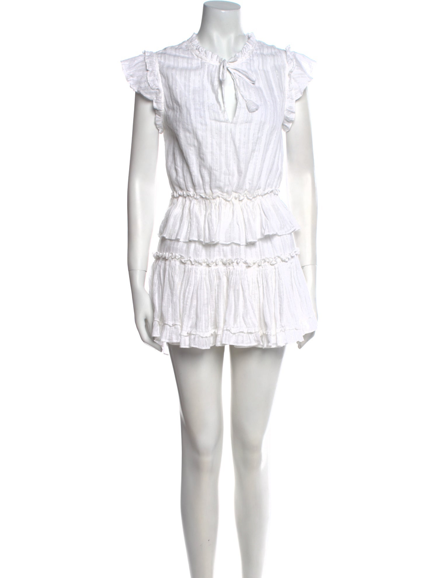 MISA Los Angeles Crew Neck Mini Dress