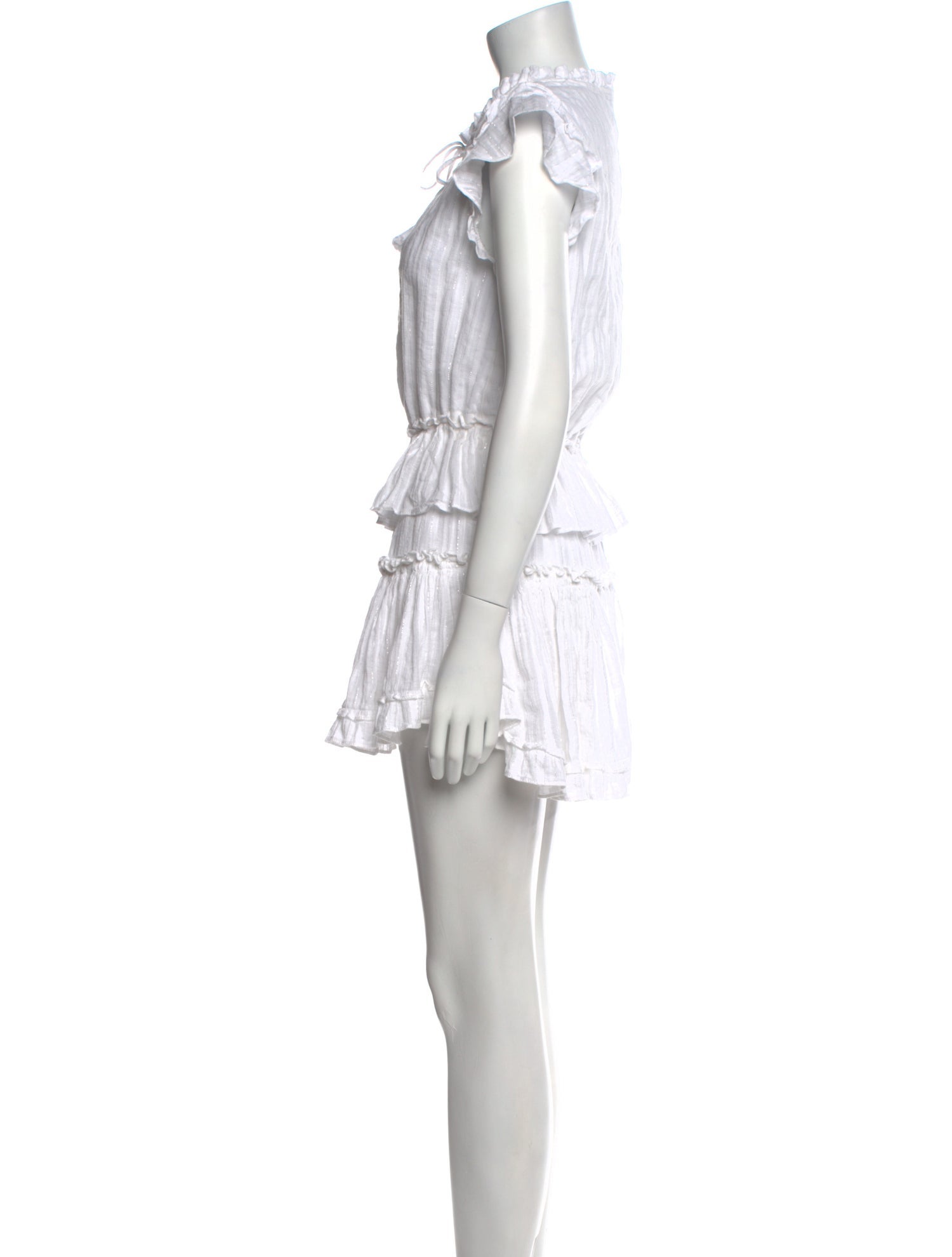 MISA Los Angeles Crew Neck Mini Dress