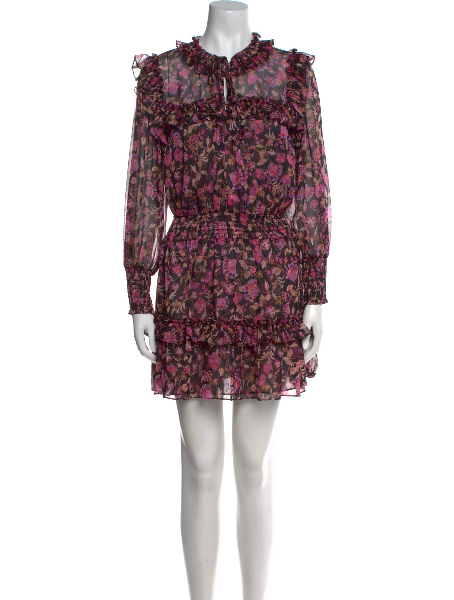 MISA Los Angeles Floral Print Mini Dress