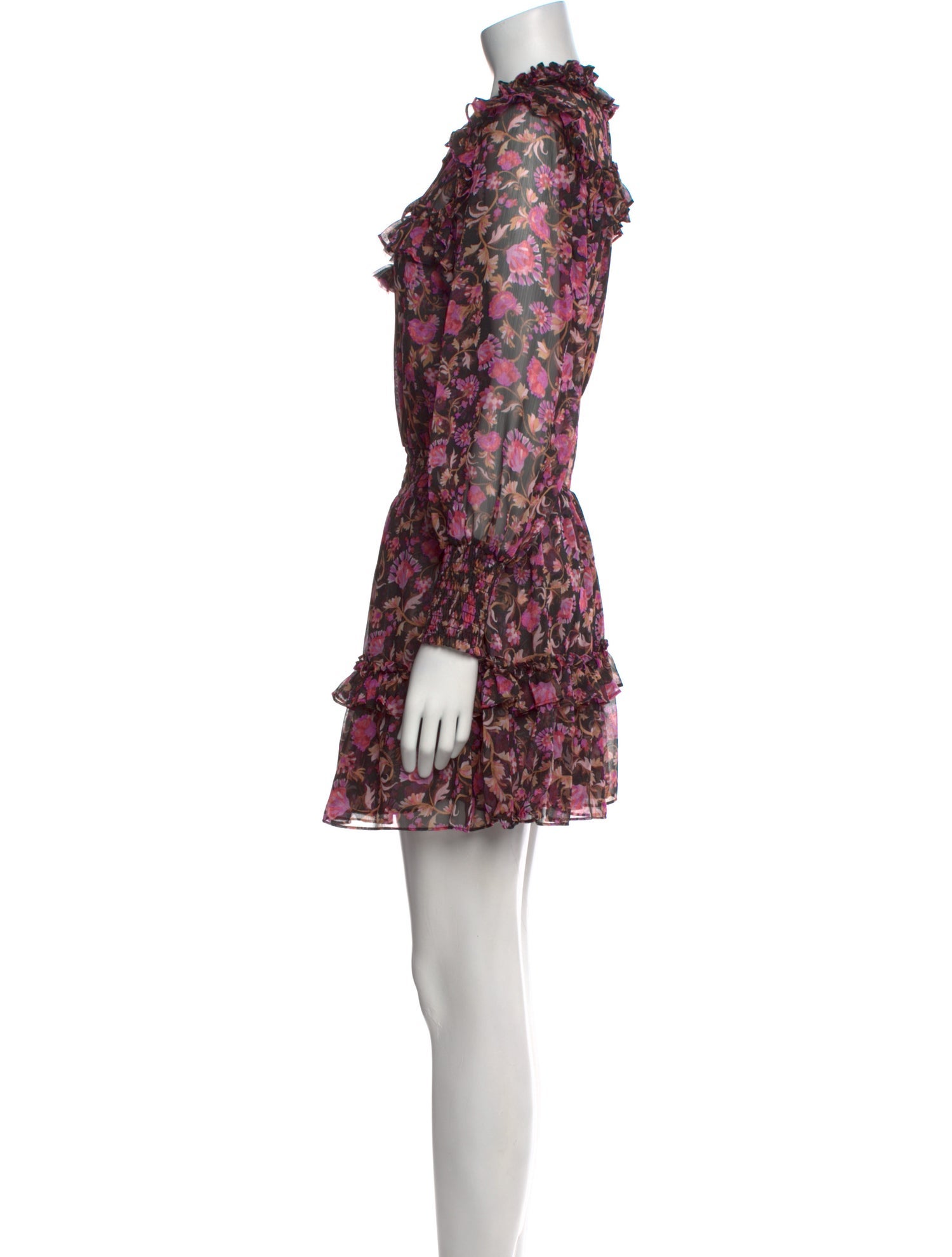 MISA Los Angeles Floral Print Mini Dress