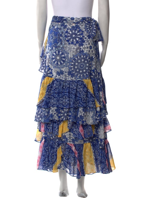 MISA Los Angeles Floral Print Midi Length Skirt