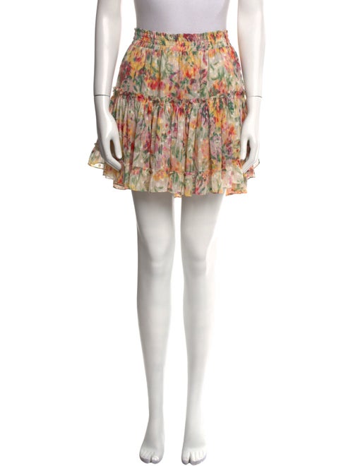 MISA Los Angeles Floral Print Mini Skirt