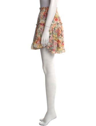 MISA Los Angeles Floral Print Mini Skirt