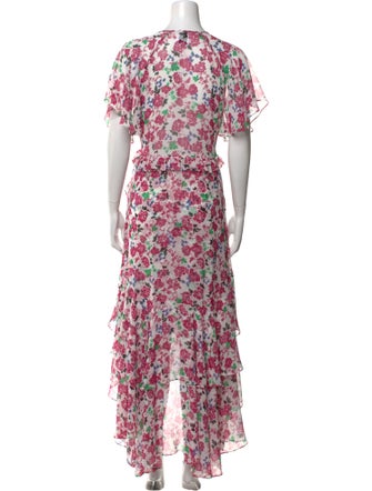 MISA Los Angeles Floral Print Long Dress