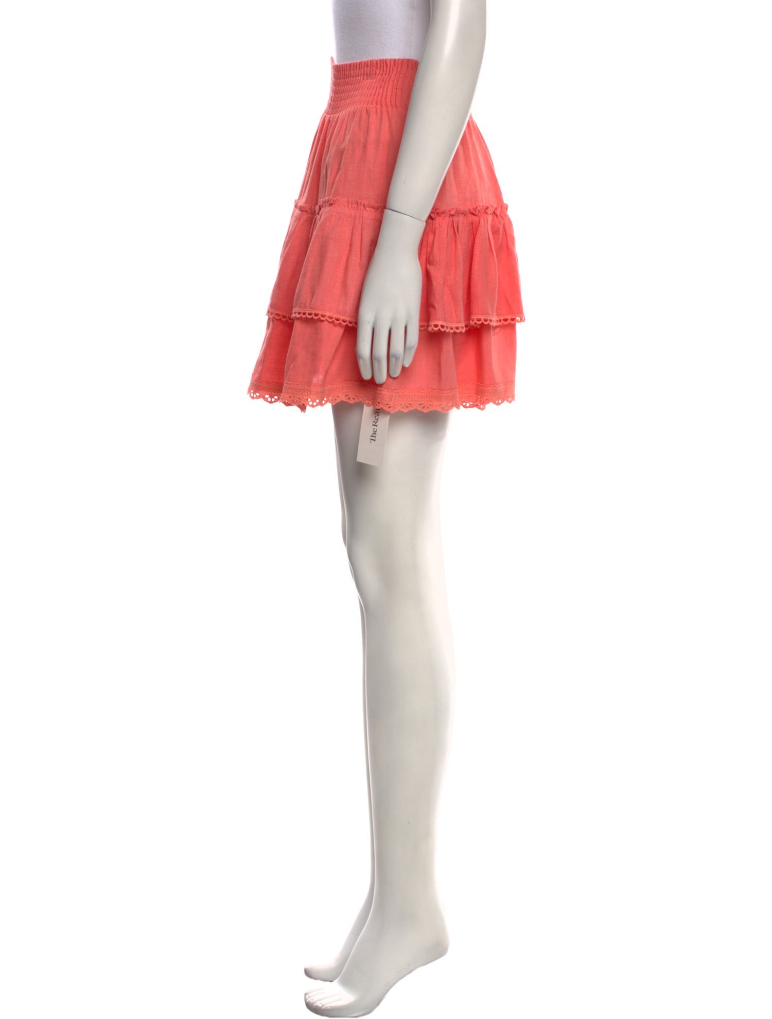 MISA Los Angeles Crochet Trim Mini Skirt