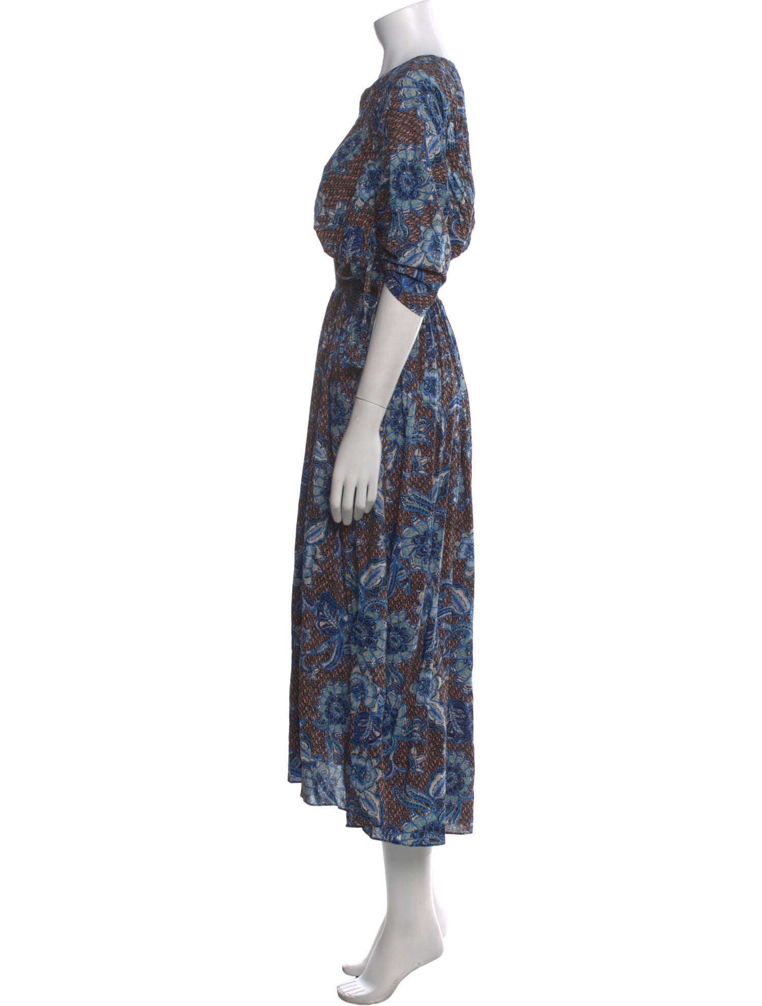 MISA Los Angeles Floral Print Long Dress